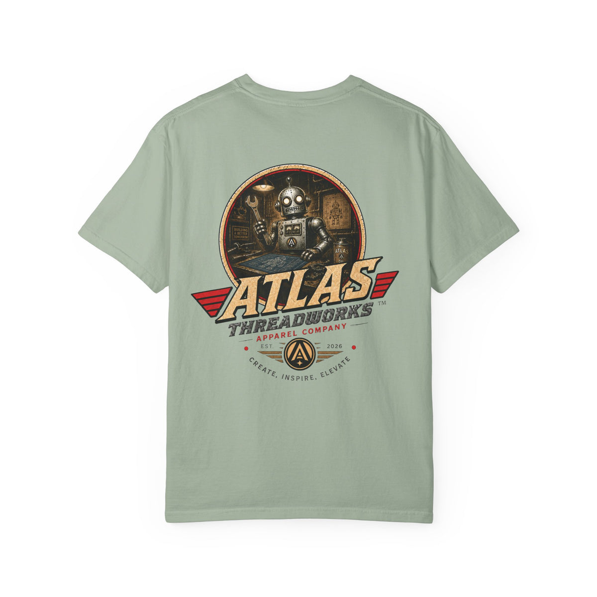 Atlas Threadworks Graphic T-Shirt — Vintage Robot Logo Tee