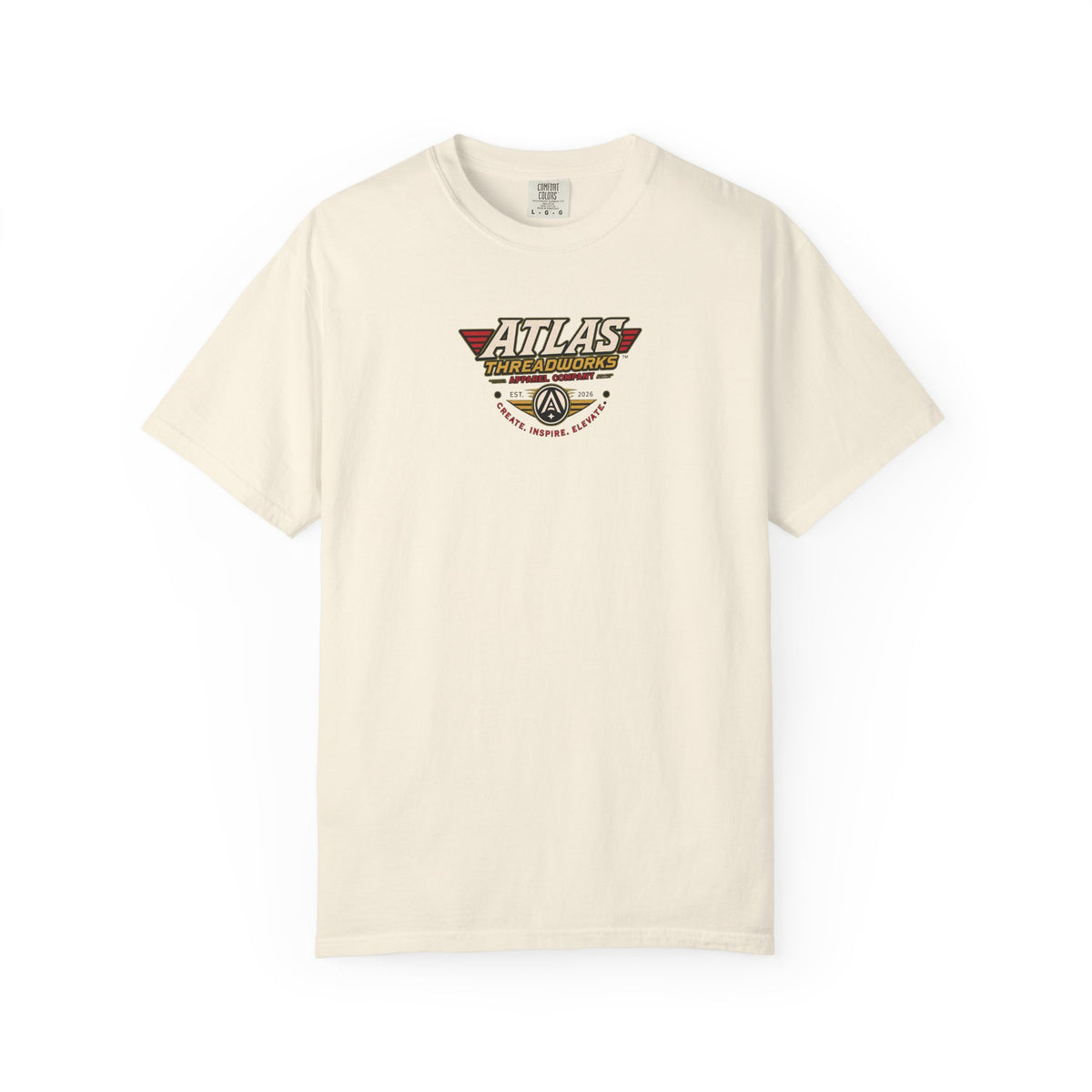 Atlas Threadworks Vintage Logo T‑Shirt Ancient Egypt UFO