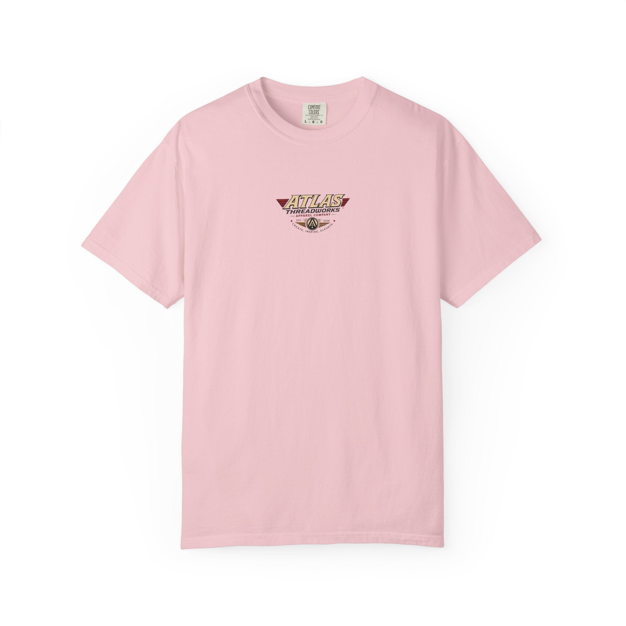 Atlas Threadworks Floral Logo T-Shirt — Vintage Rose Graphic Tee
