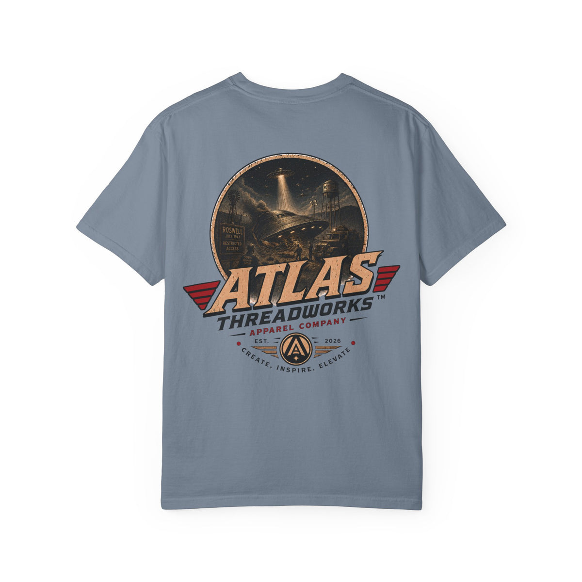 Atlas Threadworks Graphic T-Shirt — Vintage Area 51 UFO Crash