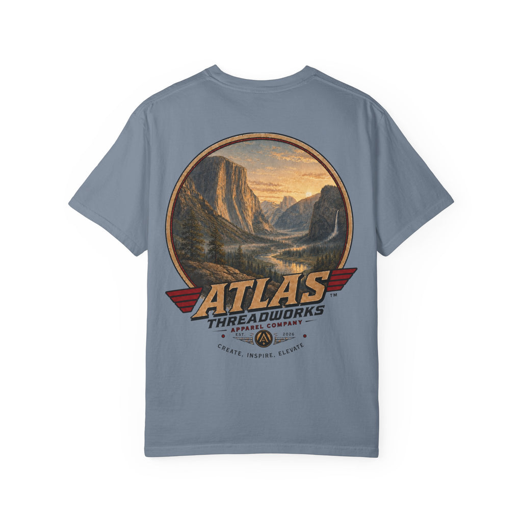 Atlas Threadworks Vintage Yosemite T-Shirt — Scenic Back Graphic