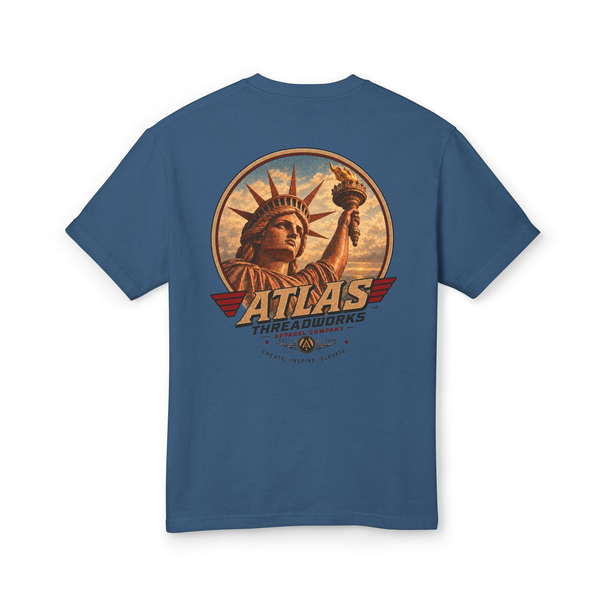 Liberty Statue Graphic Tee — Atlas Threadworks Vintage Americana T-Shirt