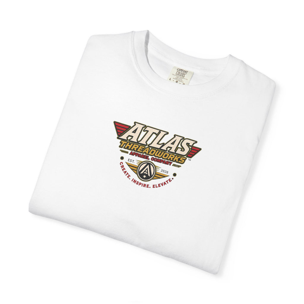 Atlas Threadworks Vintage Logo T‑Shirt Ancient Egypt UFO