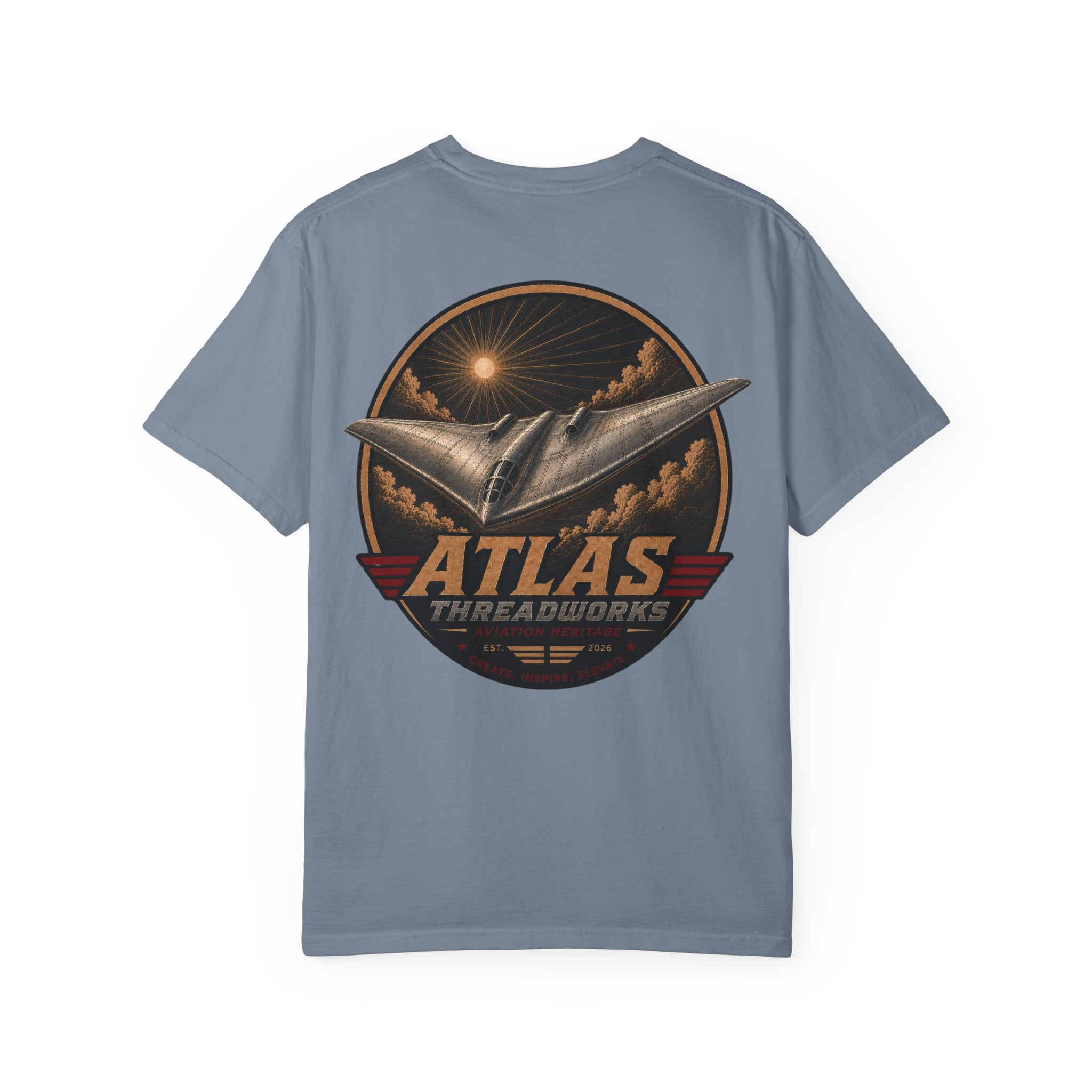 Atlas Threadworks Vintage Flying Wing Airplane T-Shirt