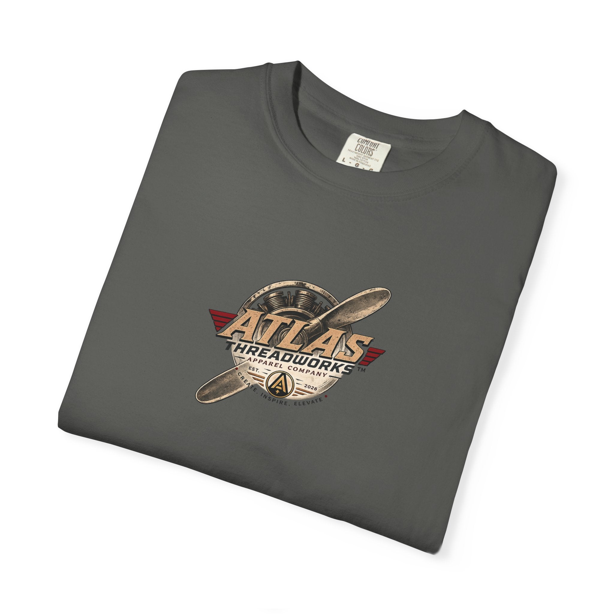 Vintage Biplane T-Shirt — Atlas Threadworks Retro Aviation Graphic Tee