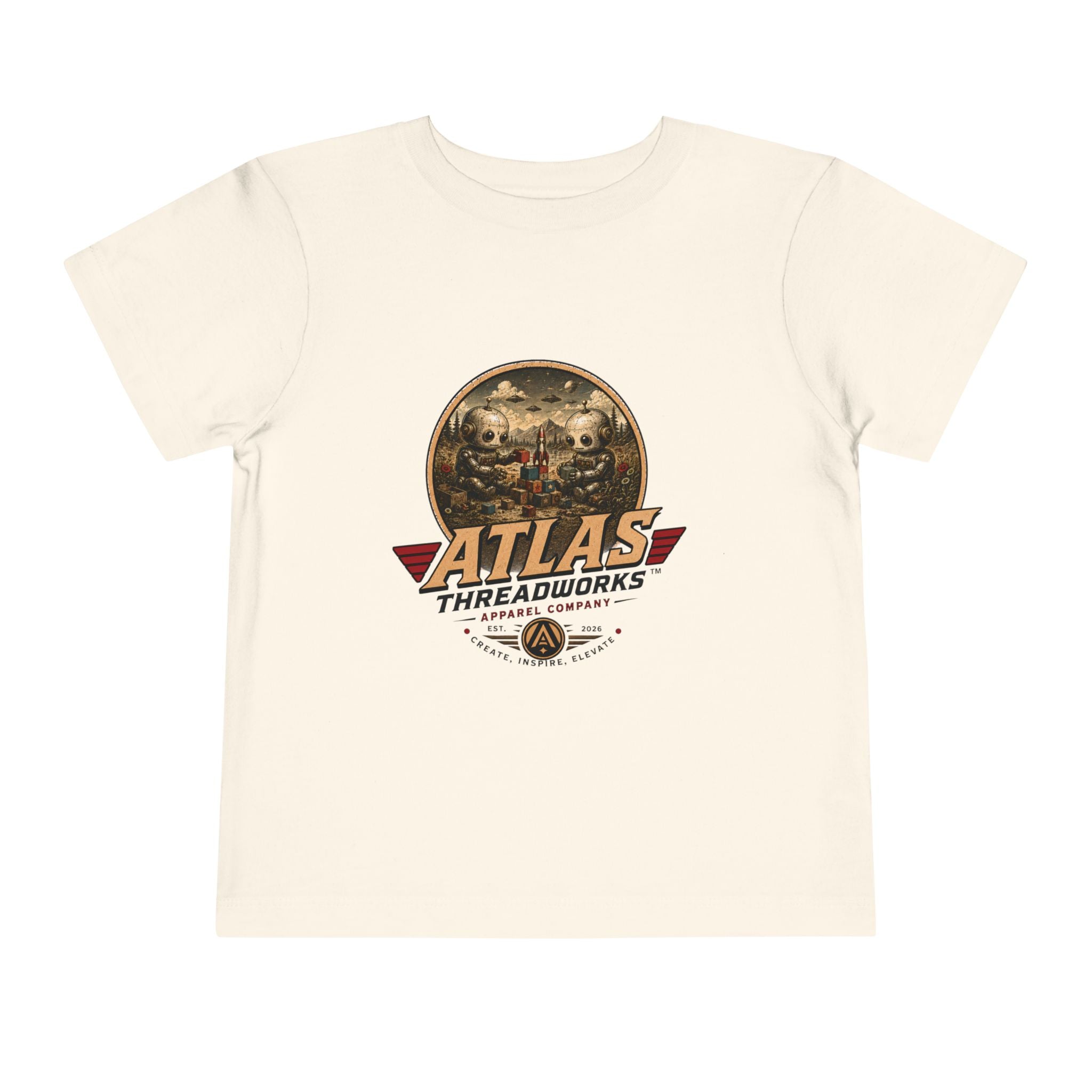Atlas Threadworks Toddler Tee — Vintage Toddler Robots Logo Shirt