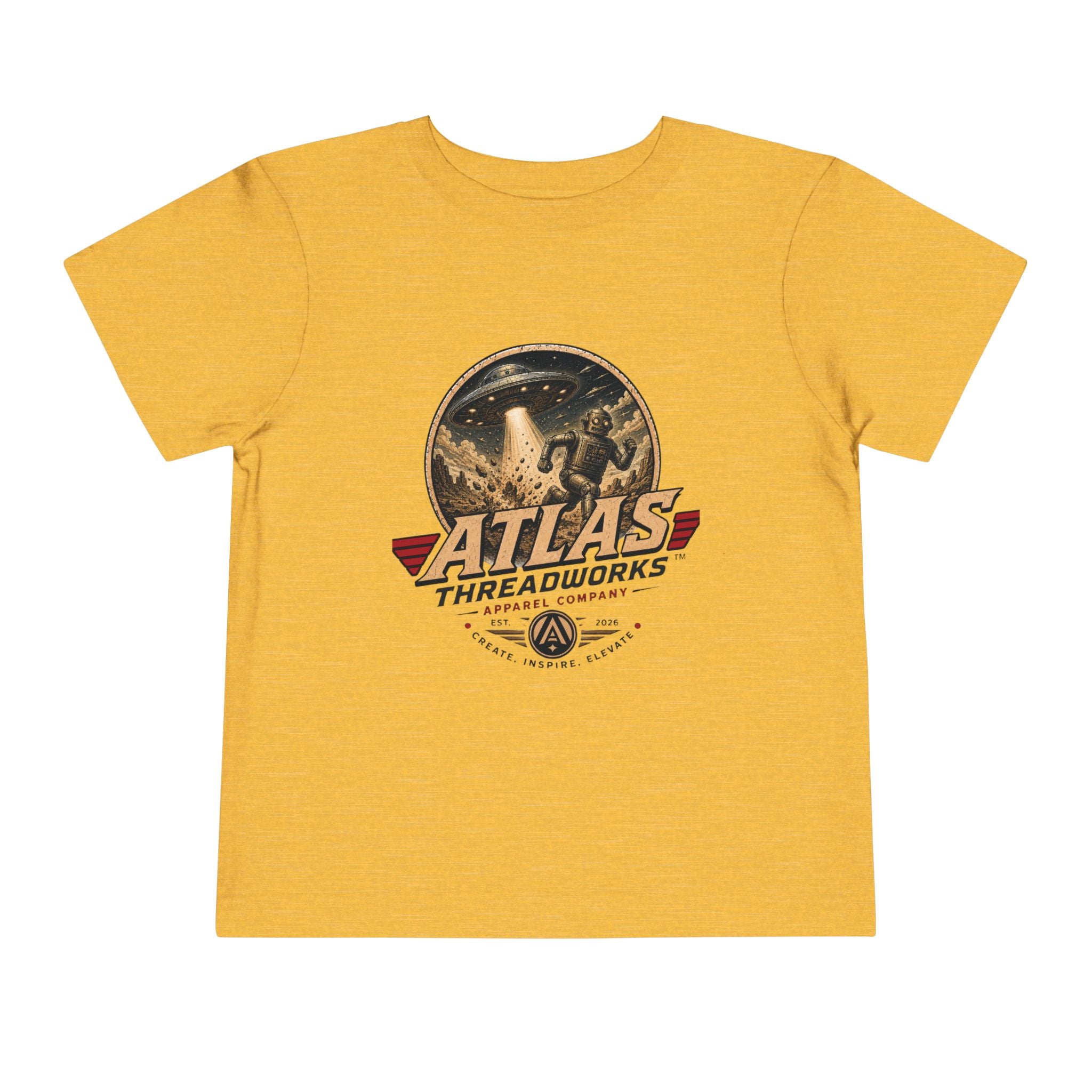 Atlas Threadworks Toddler Tee — Retro Rocket Logo Kids Shirt