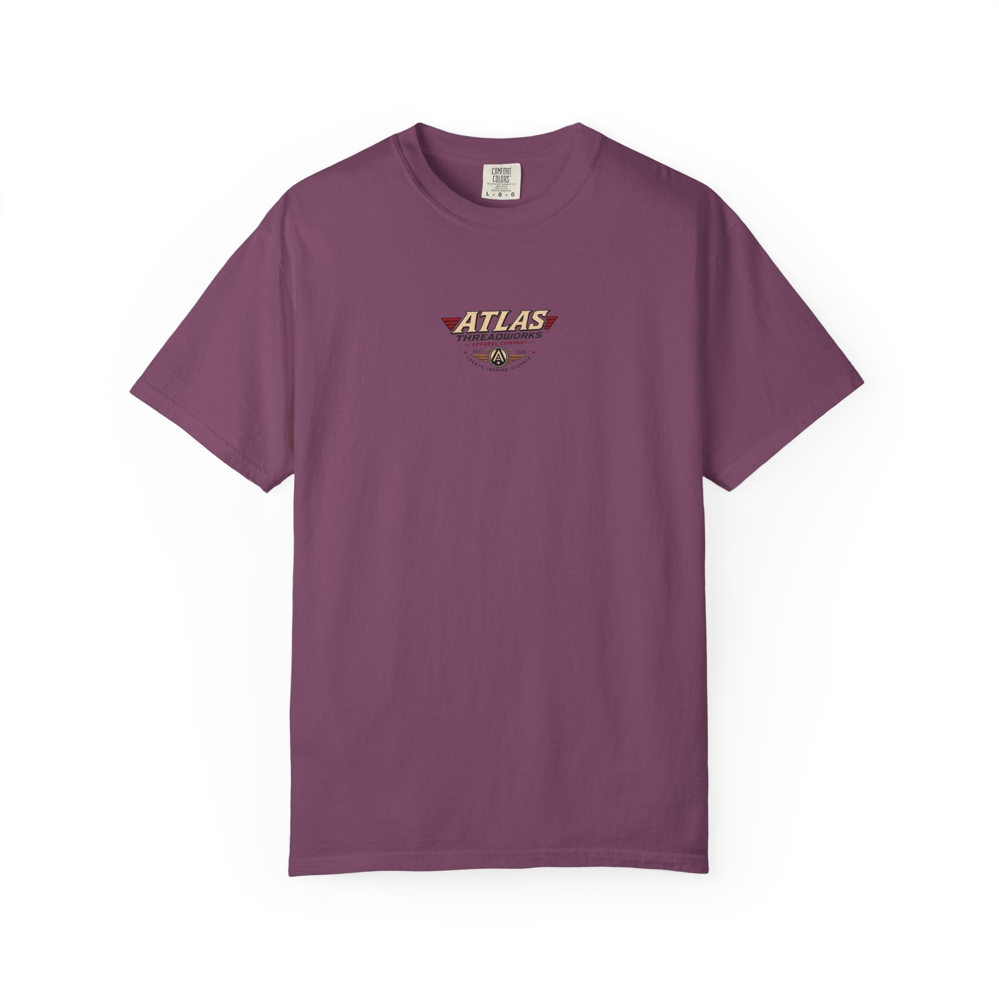Atlas Threadworks Floral Logo T-Shirt — Vintage Rose Graphic Tee