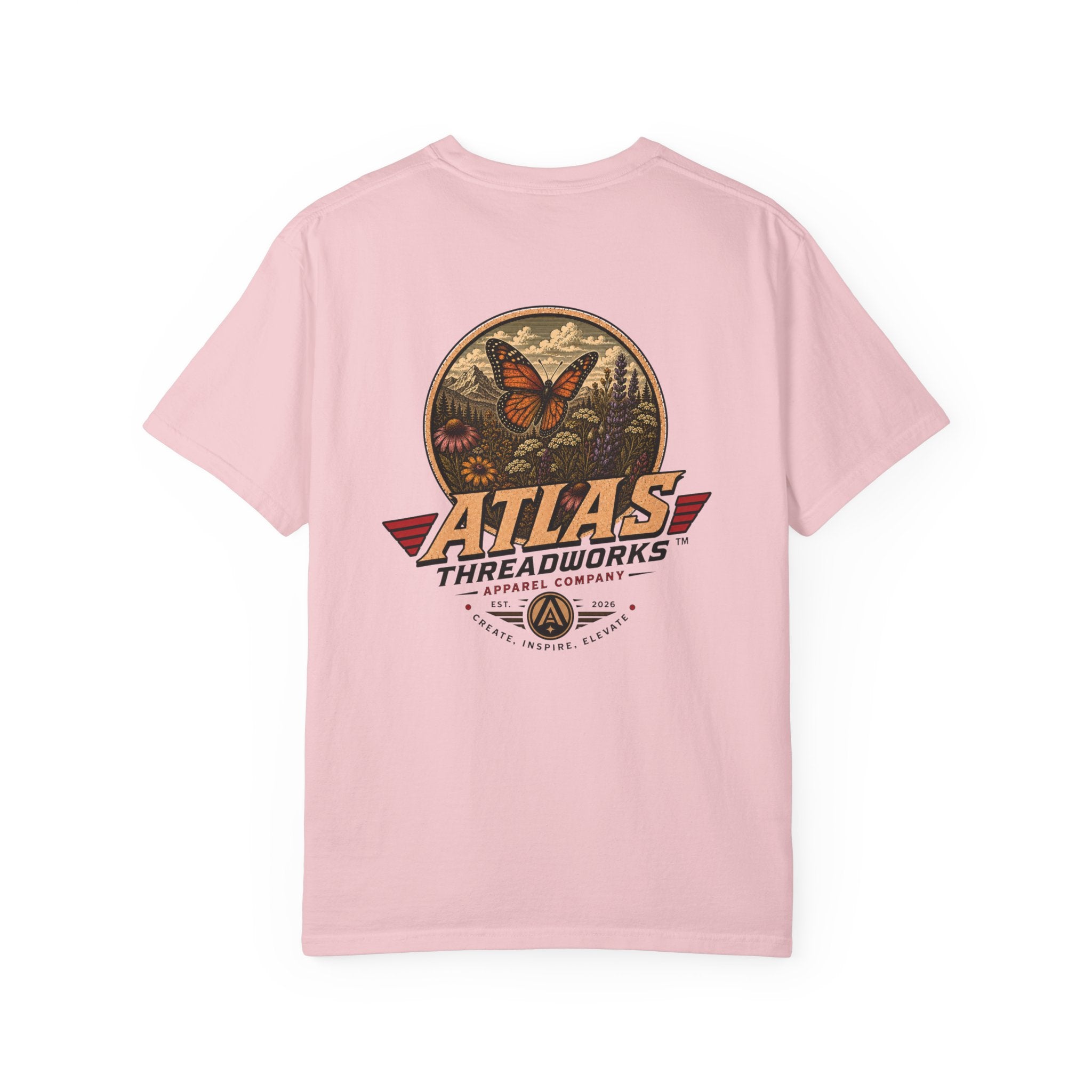 Atlas Threadworks Butterfly Graphic T-Shirt — Vintage Butterfly Logo Tee
