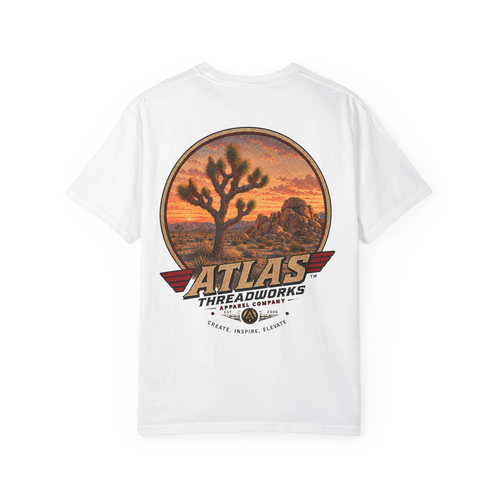 Atlas Threadworks Desert Vintage T-Shirt — Joshua Tree Sunset Graphic