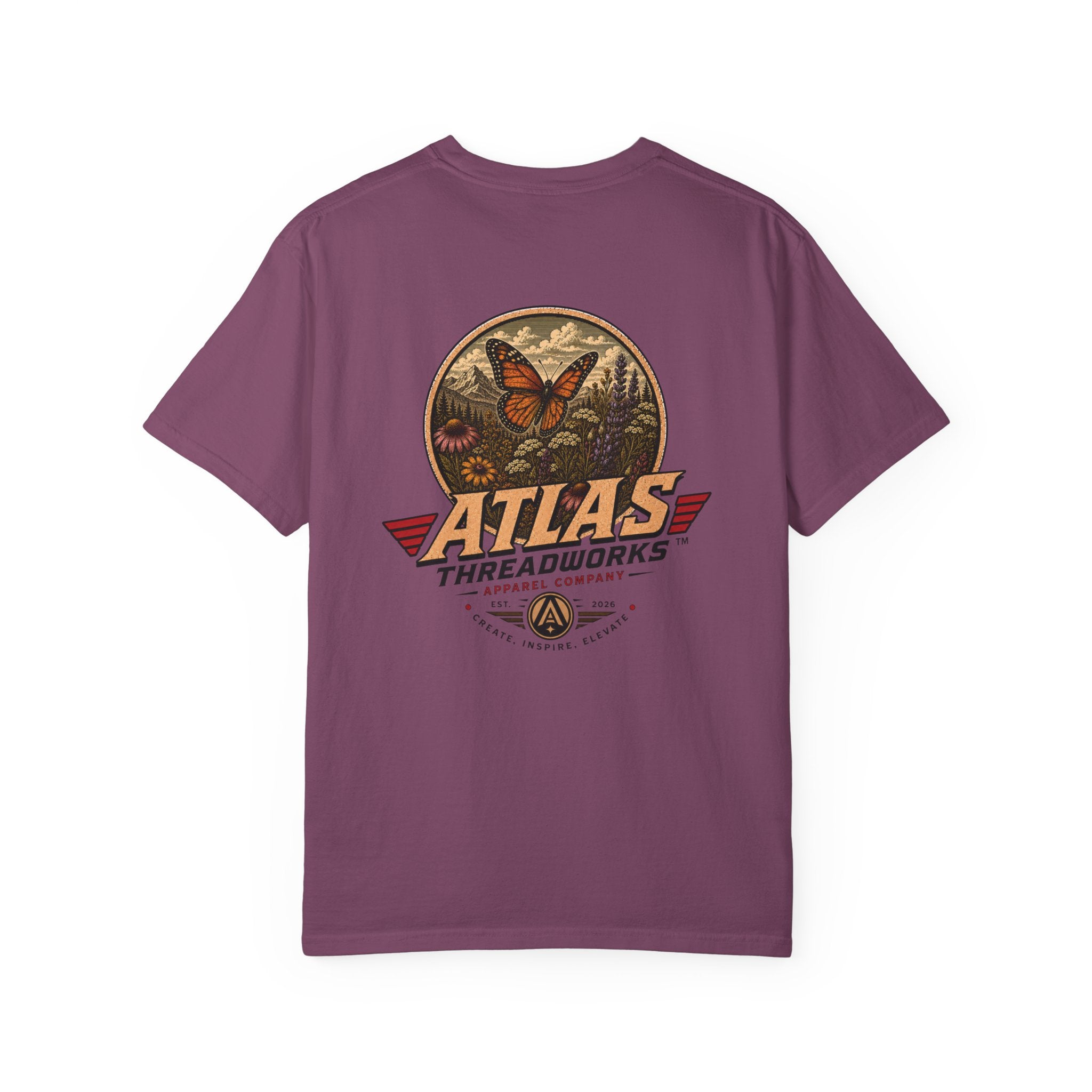 Atlas Threadworks Butterfly Graphic T-Shirt — Vintage Butterfly Logo Tee