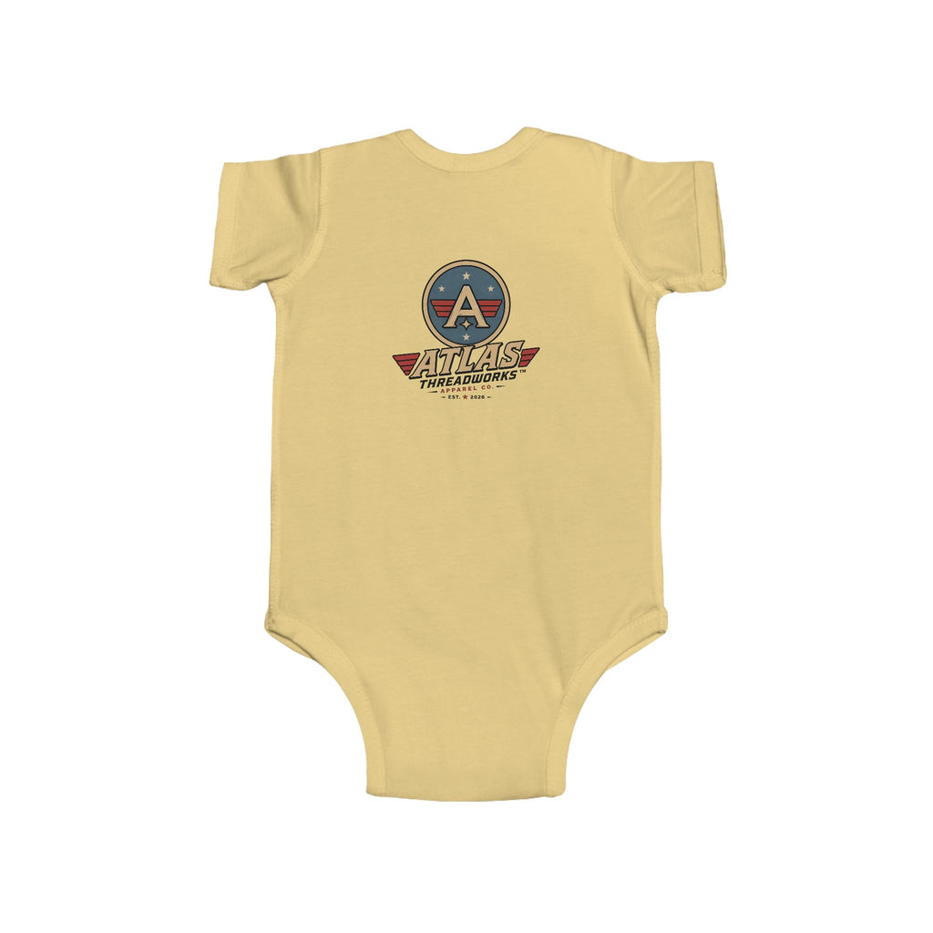 Atlas Threadworks Retro Pilot Infant Bodysuit - Vintage Aviation Baby Onesie