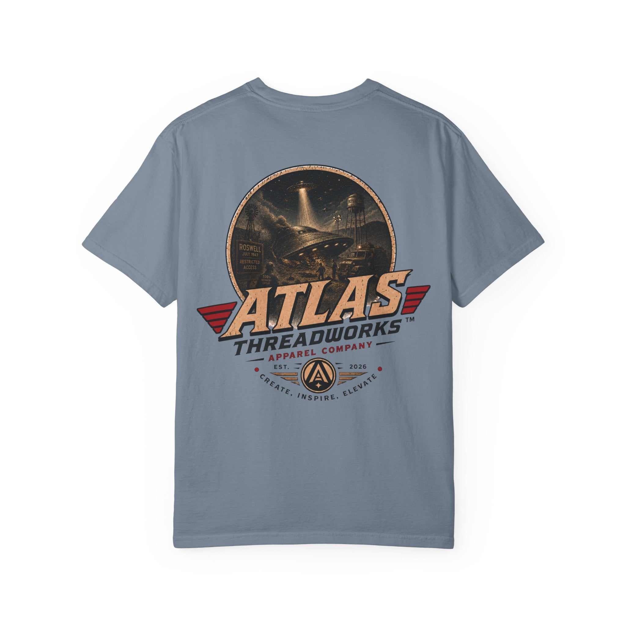 Atlas Threadworks Graphic T-Shirt — Vintage Area 51 UFO Crash