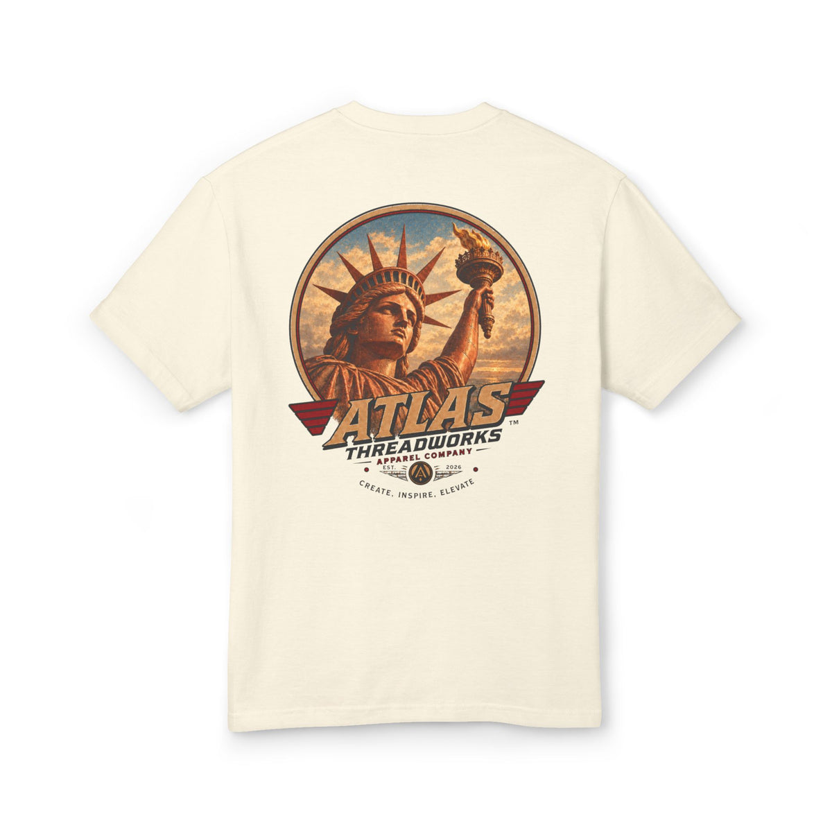 Liberty Statue Graphic Tee — Atlas Threadworks Vintage Americana T-Shirt