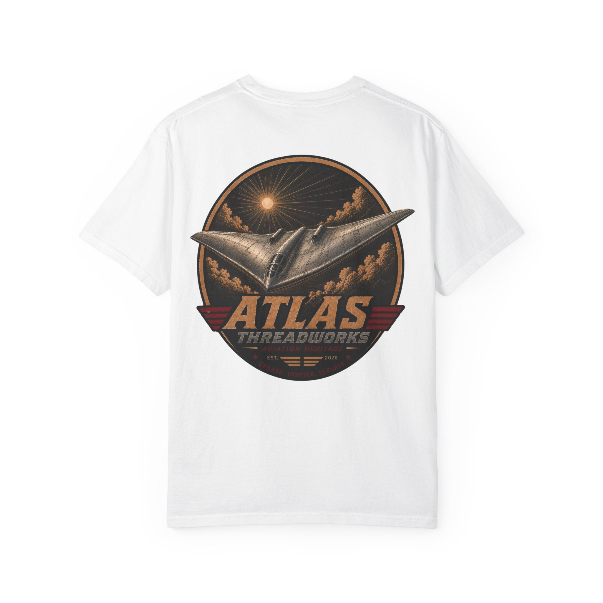 Atlas Threadworks Vintage Flying Wing Airplane T-Shirt