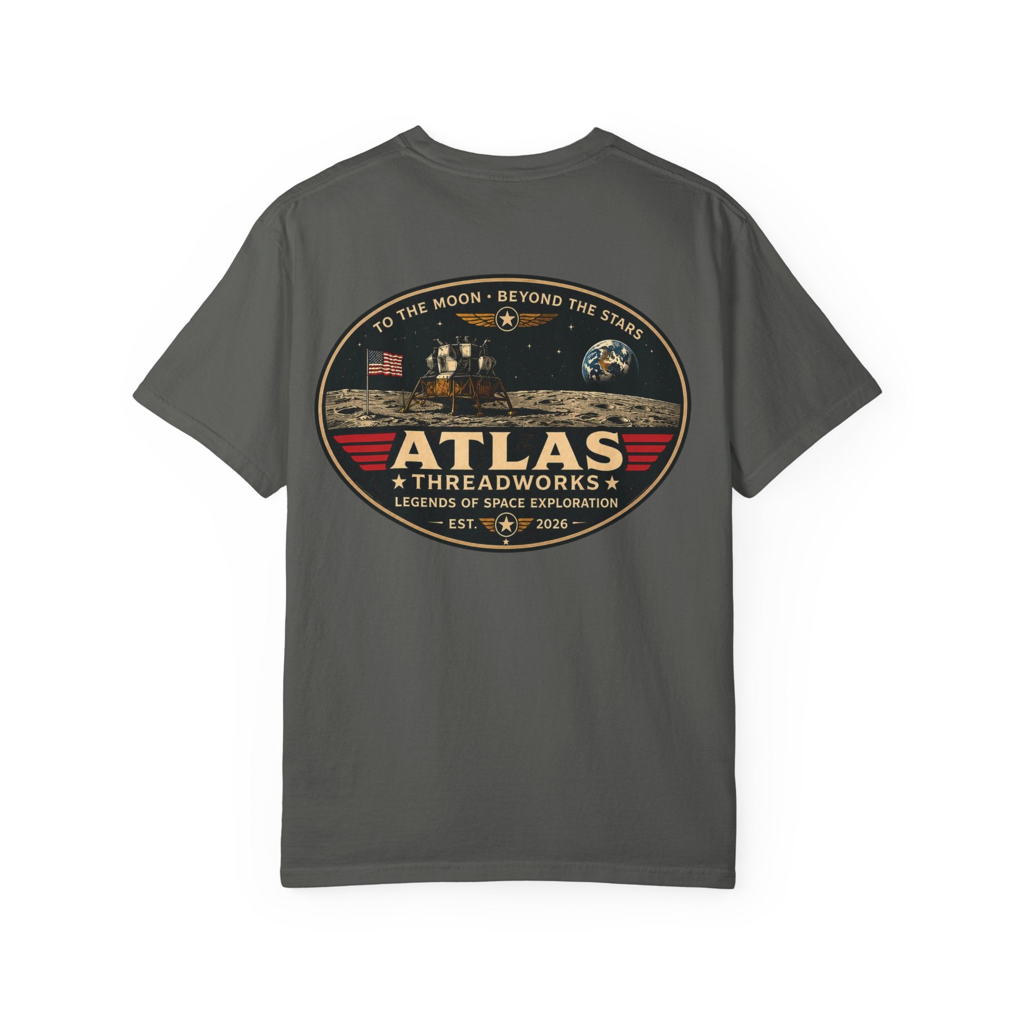 Atlas Threadworks Vintage Space Exploration T-Shirt Moon Landing