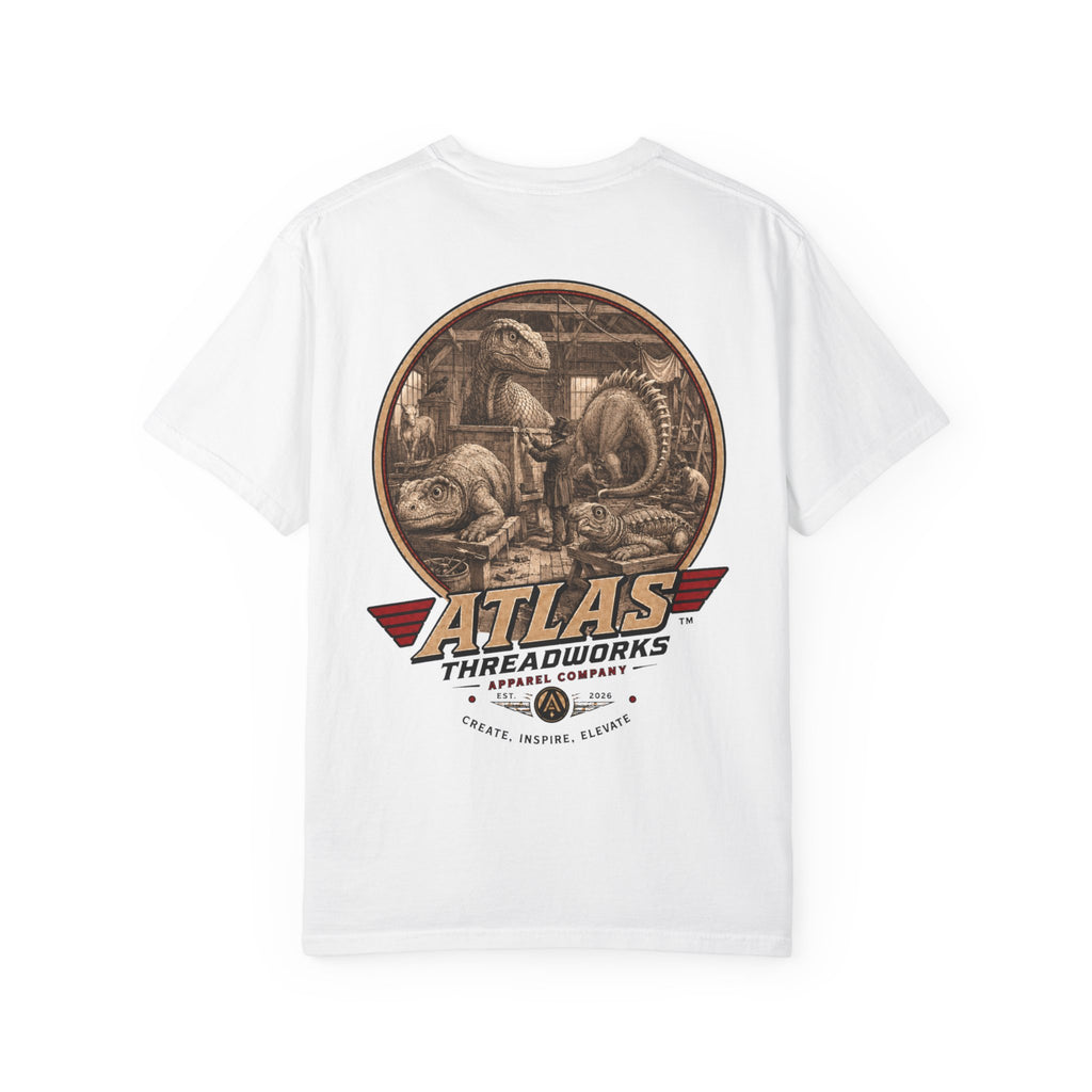 Atlas Threadworks Vintage Dinosaur T-Shirt — 'Atlas Threadworks' Logo Tee