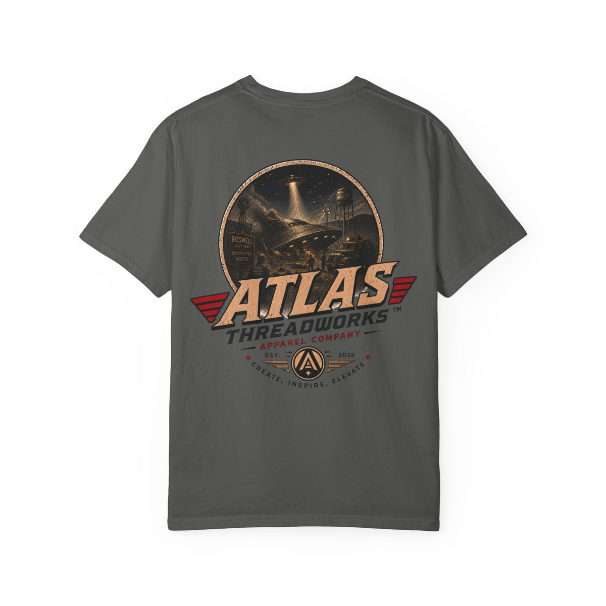 Atlas Threadworks Graphic T-Shirt — Vintage Area 51 UFO Crash