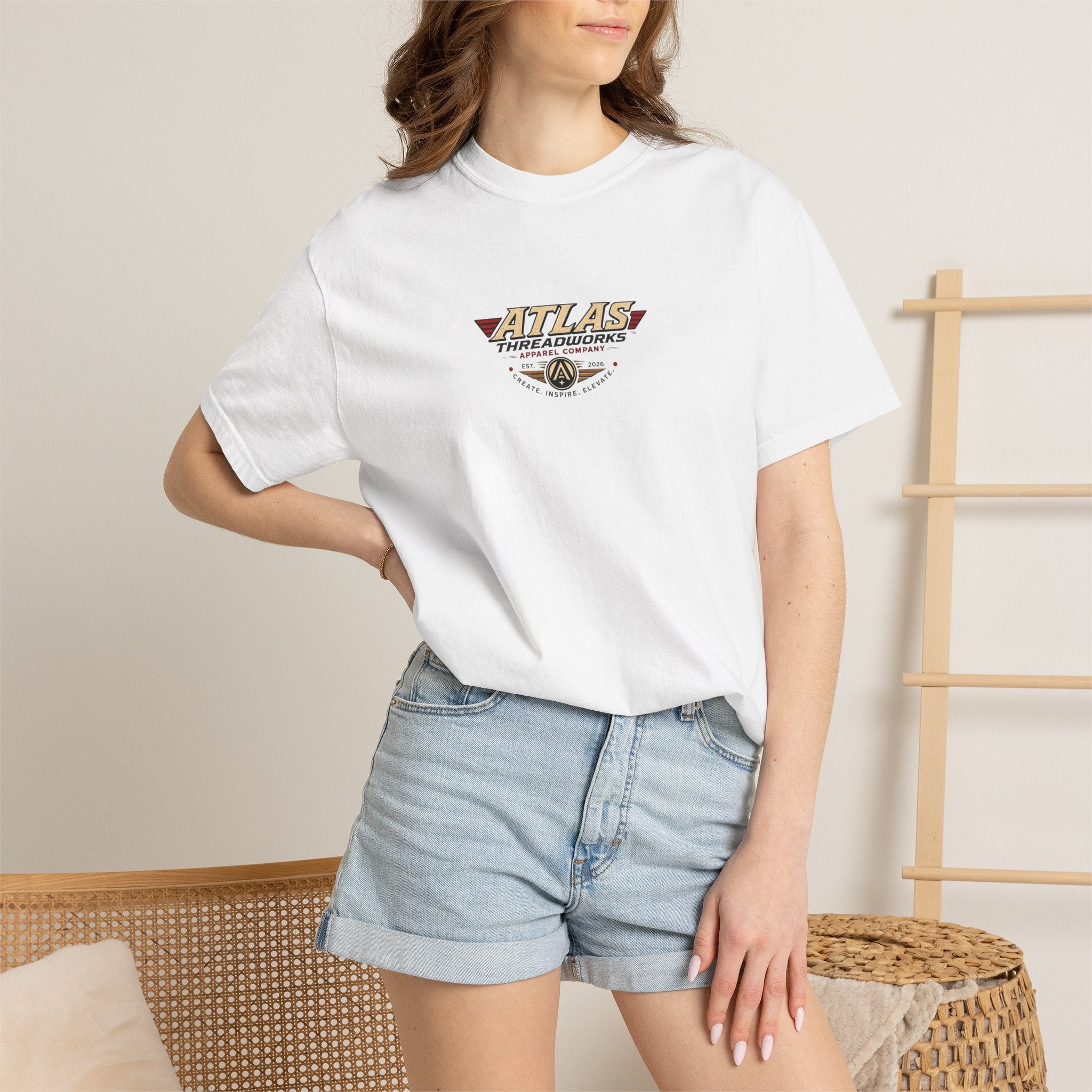 Atlas Threadworks Space Exploration T-Shirt — Retro Space Helmet Logo
