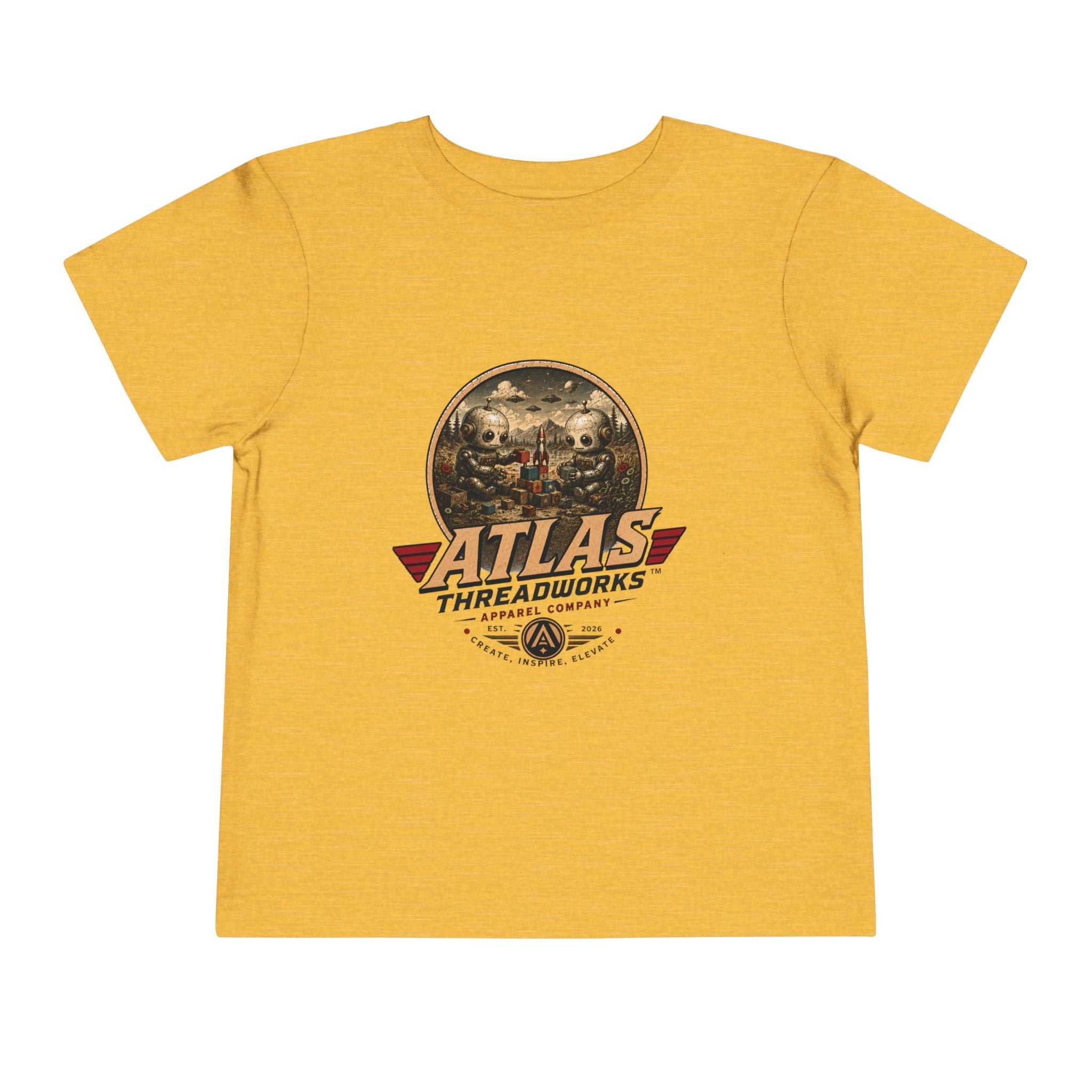 Atlas Threadworks Toddler Tee — Vintage Toddler Robots Logo Shirt