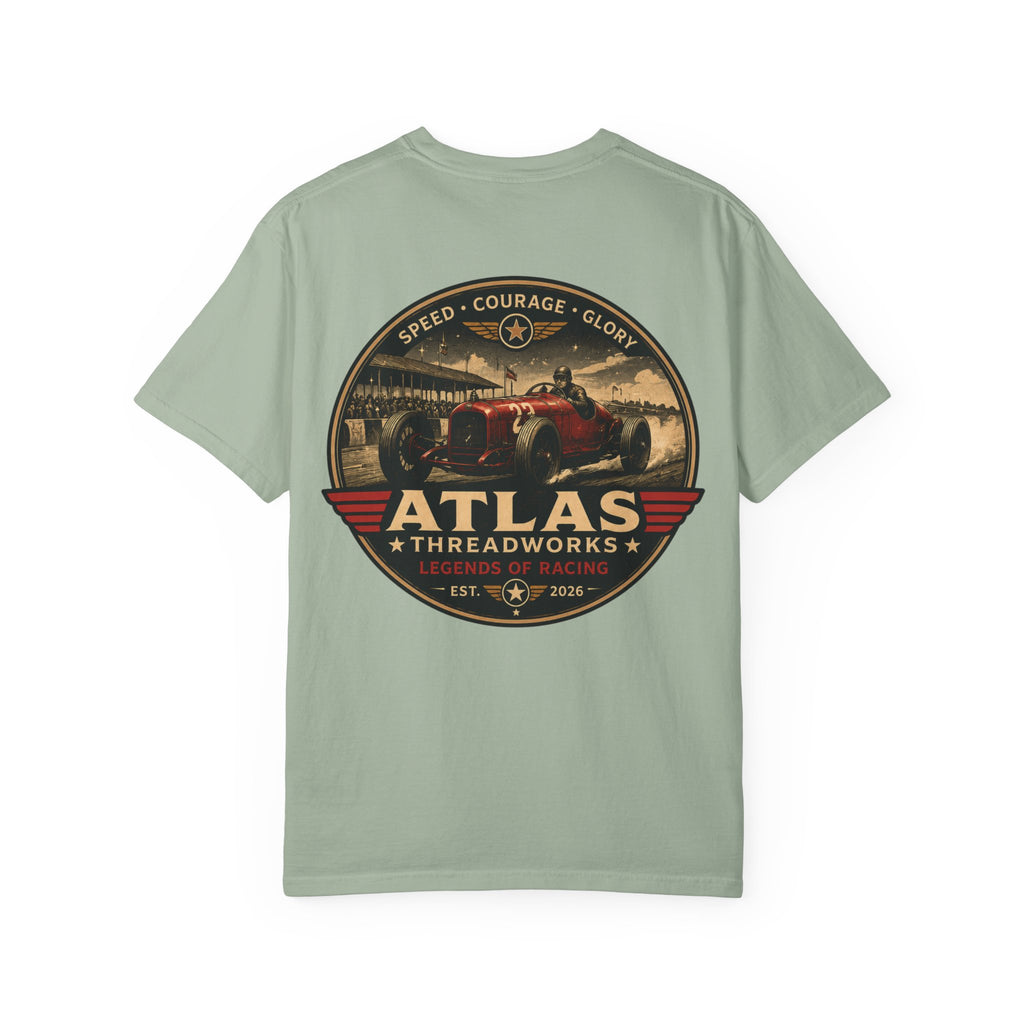 Atlas Threadworks Vintage Racing T-Shirt — 'Speed Courage Glory' Graphic Tee