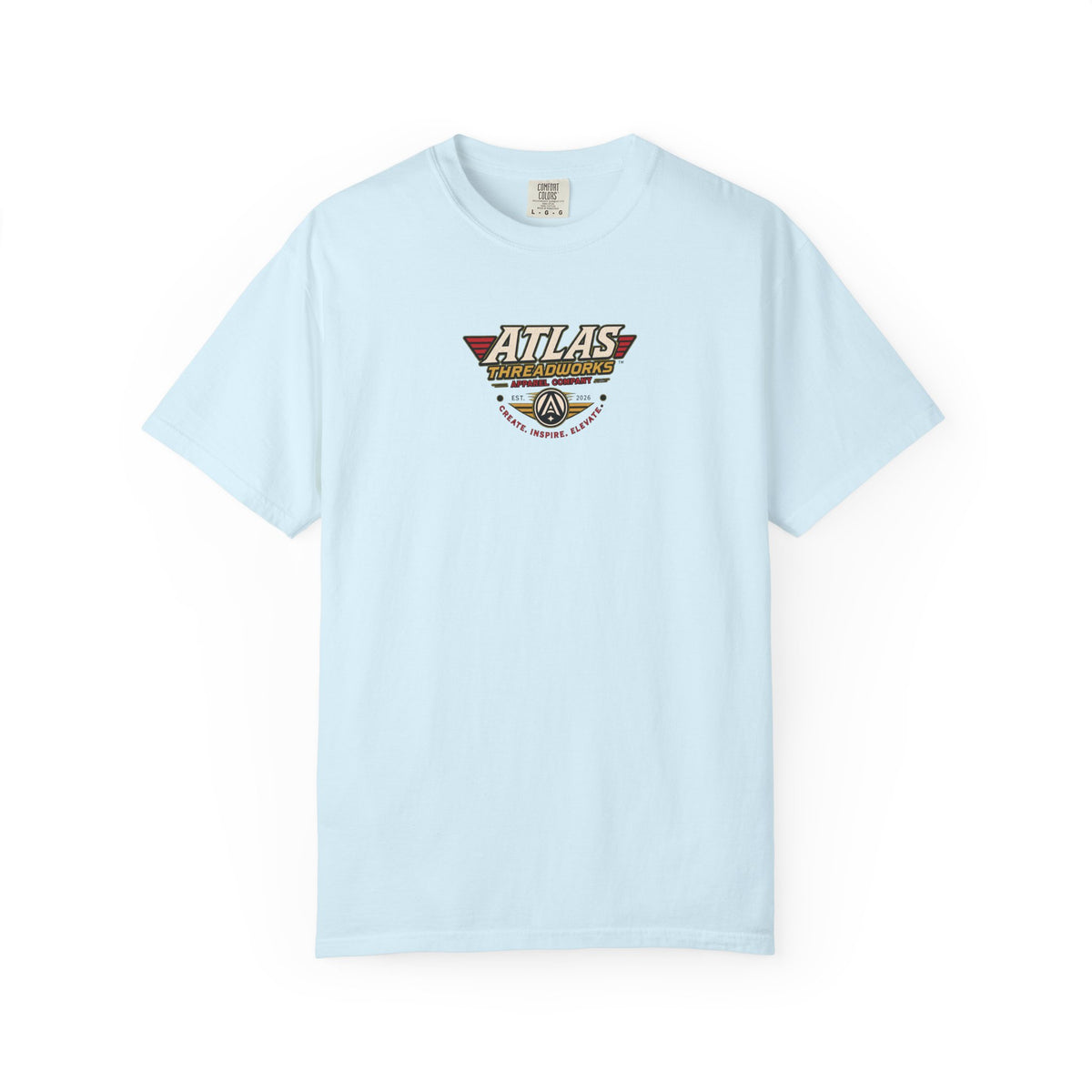 Atlas Threadworks Retro Robot Flight School Logo T‑Shirt