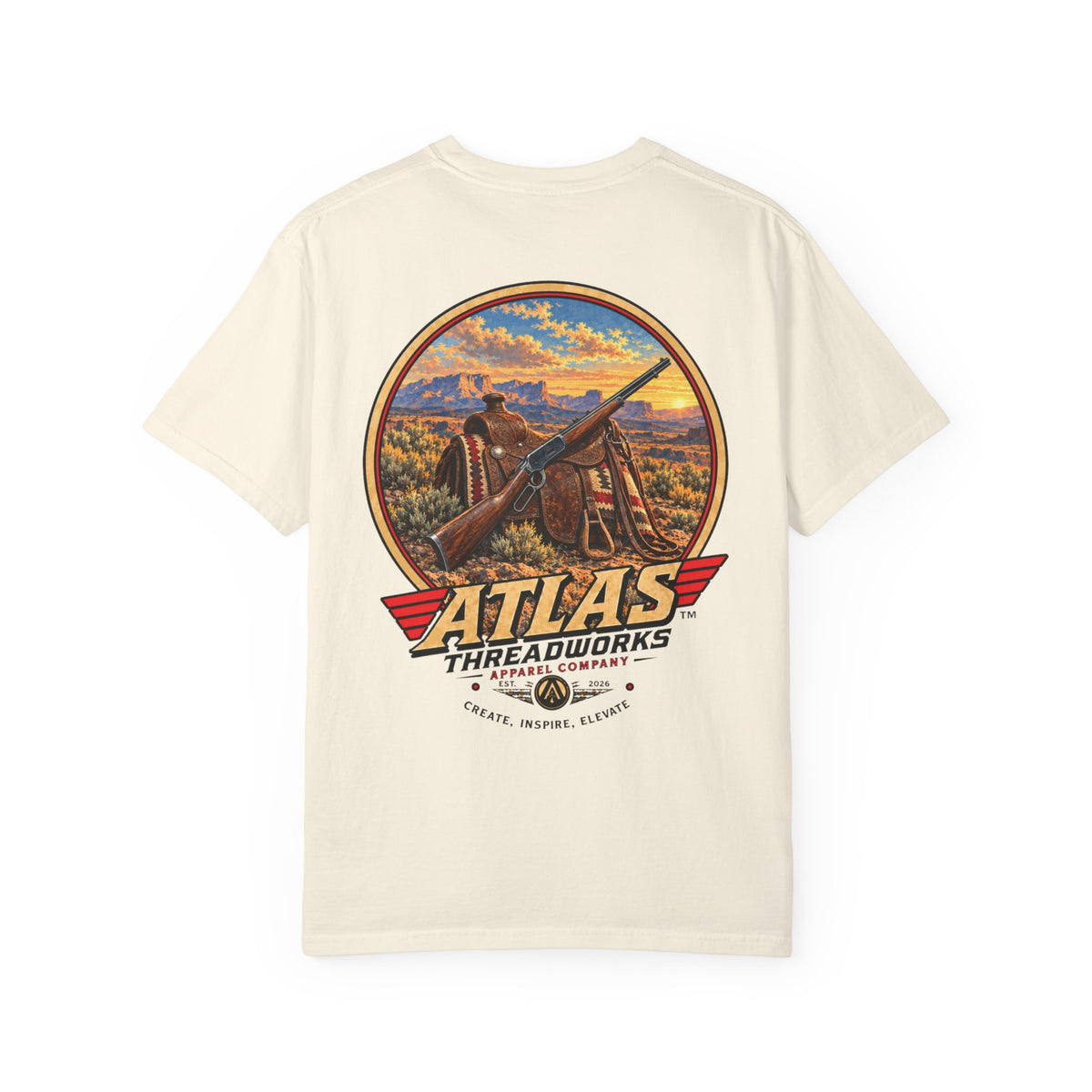 Atlas Threadworks Rifle Logo T-Shirt — Vintage Hunting Outdoors Graphic Tee