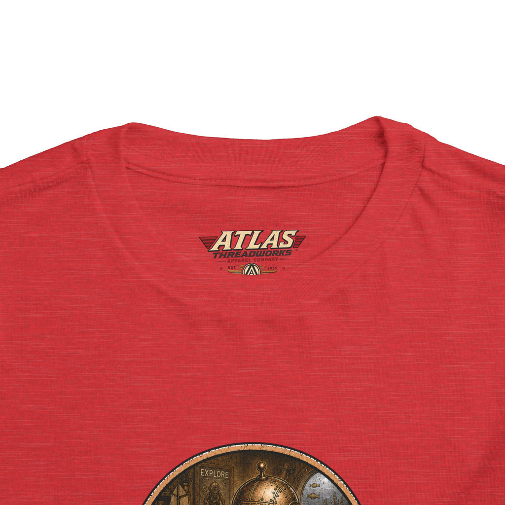 Atlas Threadworks Toddler Tee — Retro Vintage Diving Mechanic Logo