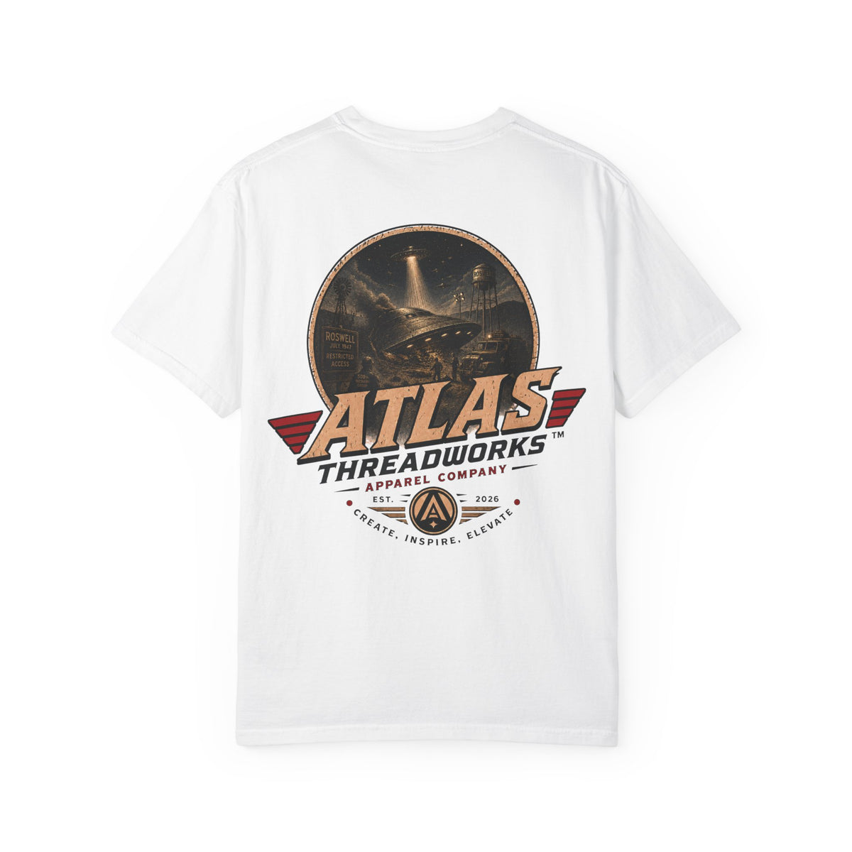 Atlas Threadworks Graphic T-Shirt — Vintage Area 51 UFO Crash