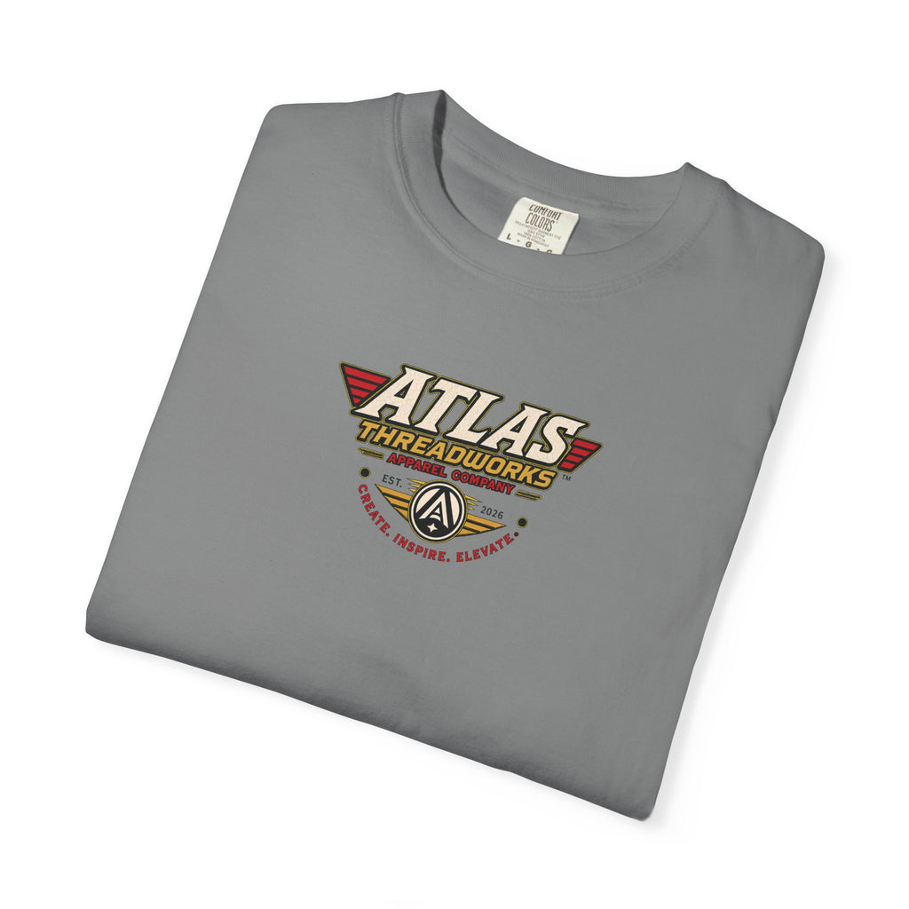 Atlas Threadworks Vintage Logo T‑Shirt Ancient Egypt UFO