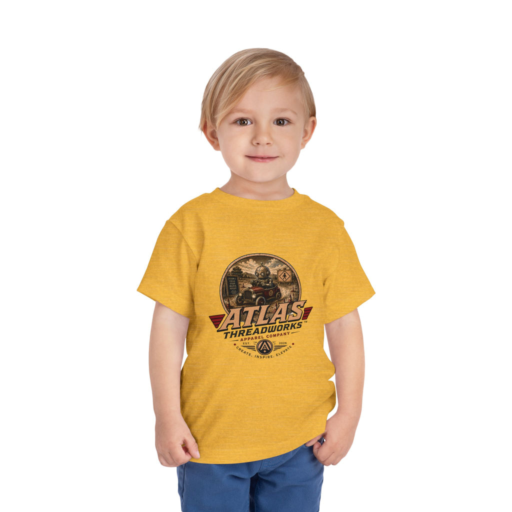 Toddler Tee — Atlas Threadworks Vintage Learning to Drive Logo Kids Shirt