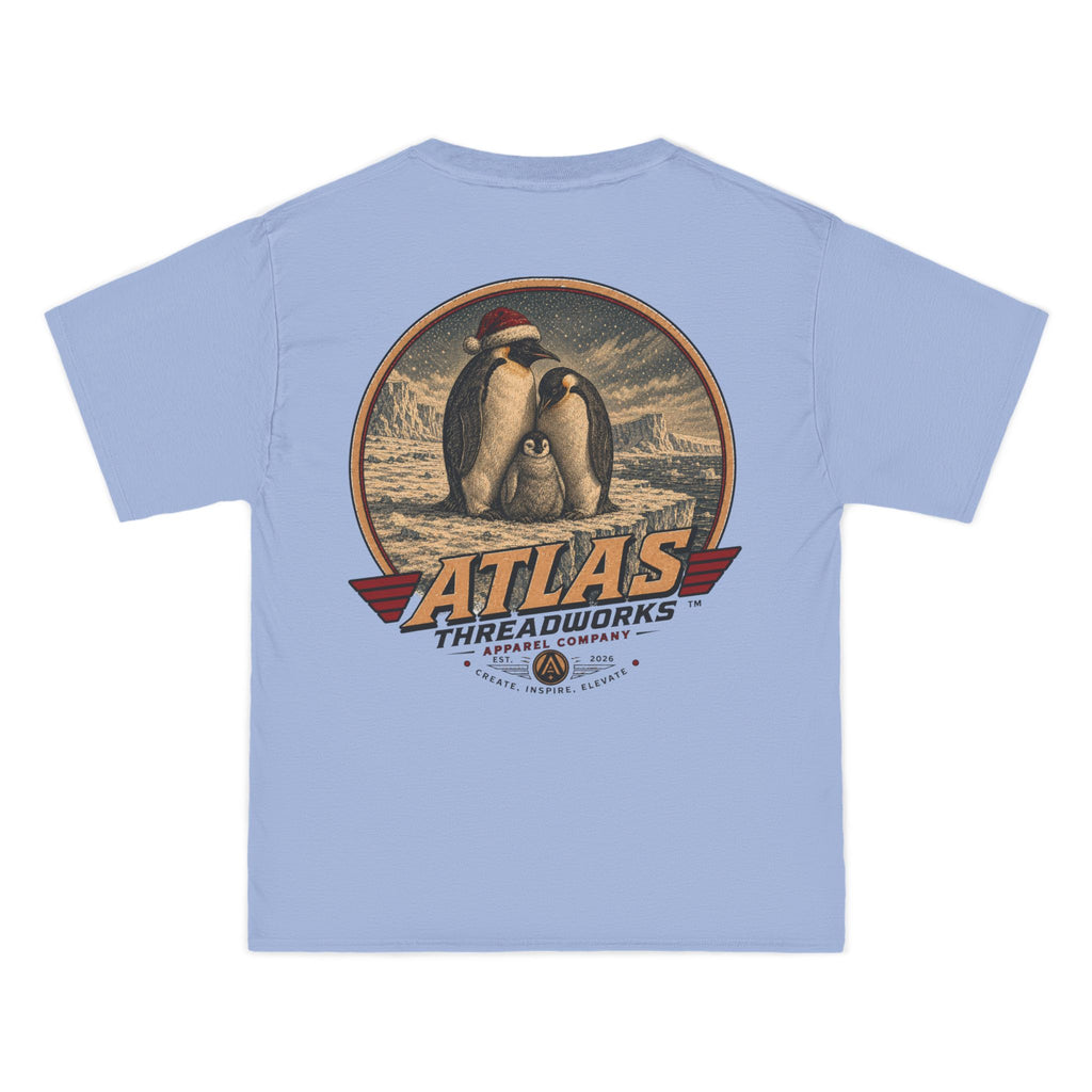 Atlas Threadworks Vintage Christmas Penguin Graphic T-Shirt