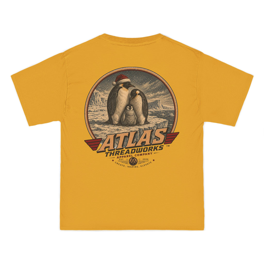 Atlas Threadworks Vintage Christmas Penguin Graphic T-Shirt