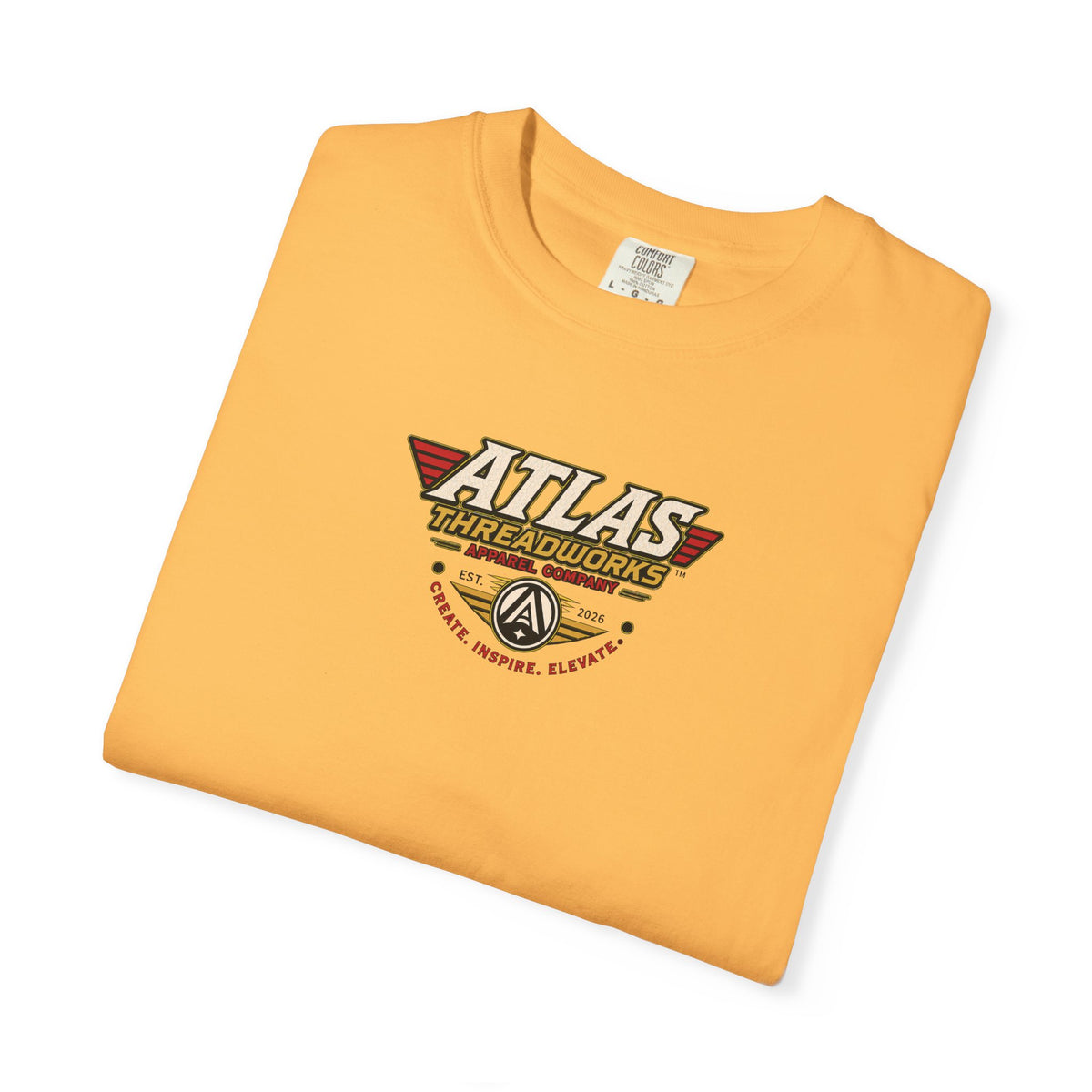 Atlas Threadworks Vintage Logo T‑Shirt Ancient Egypt UFO