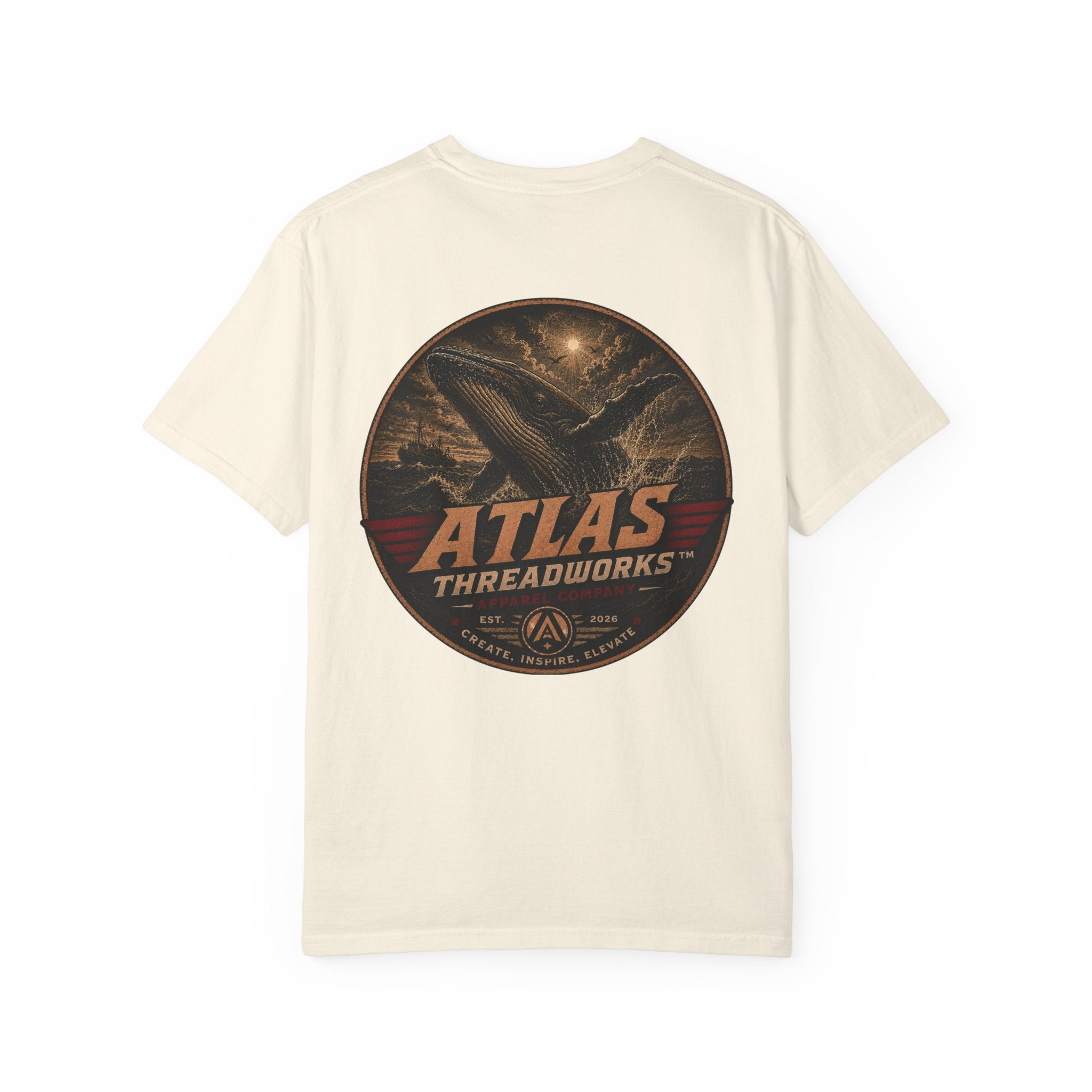 Atlas Threadworks Graphic T‑Shirt — Vintage Whale Logo Tee