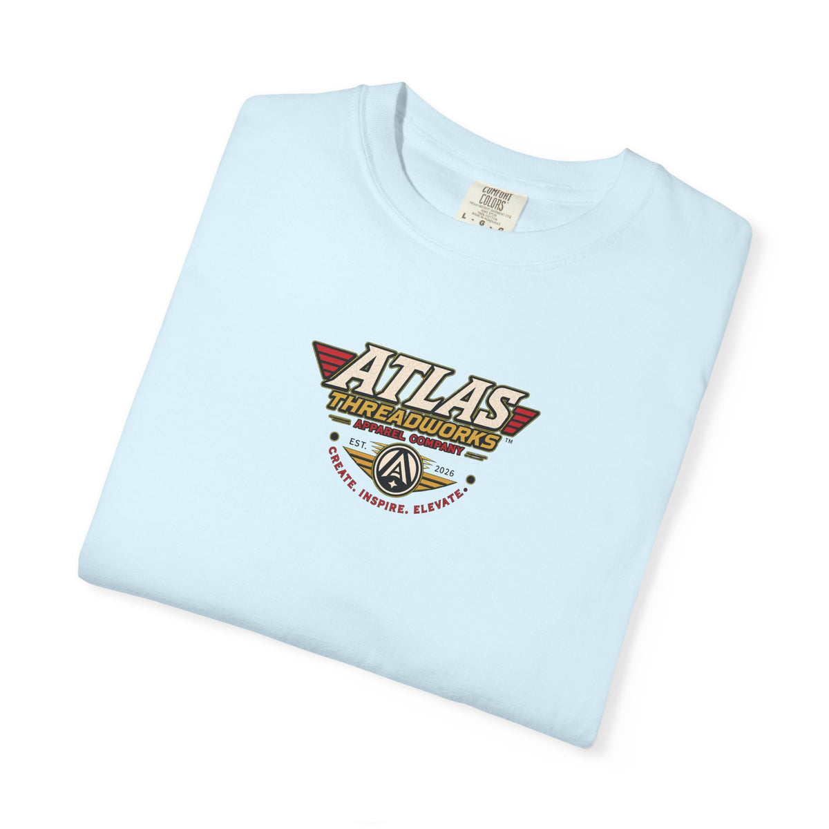 Atlas Threadworks Retro Robot Flight School Logo T‑Shirt