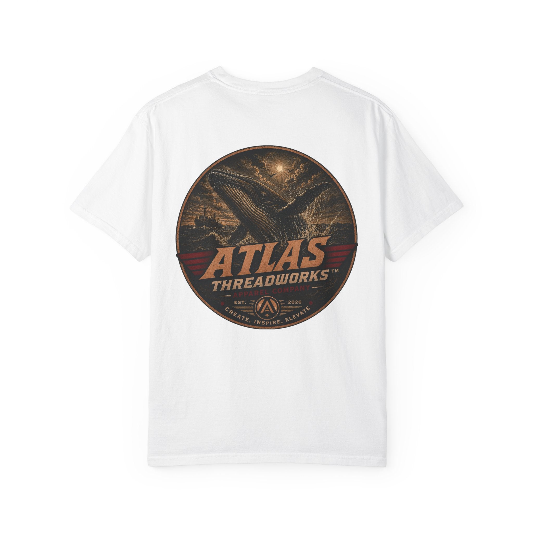 Atlas Threadworks Graphic T‑Shirt — Vintage Whale Logo Tee