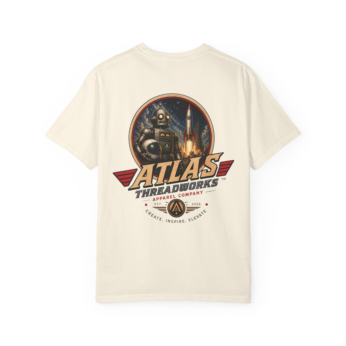 Atlas Threadworks Retro Robot Space Tee