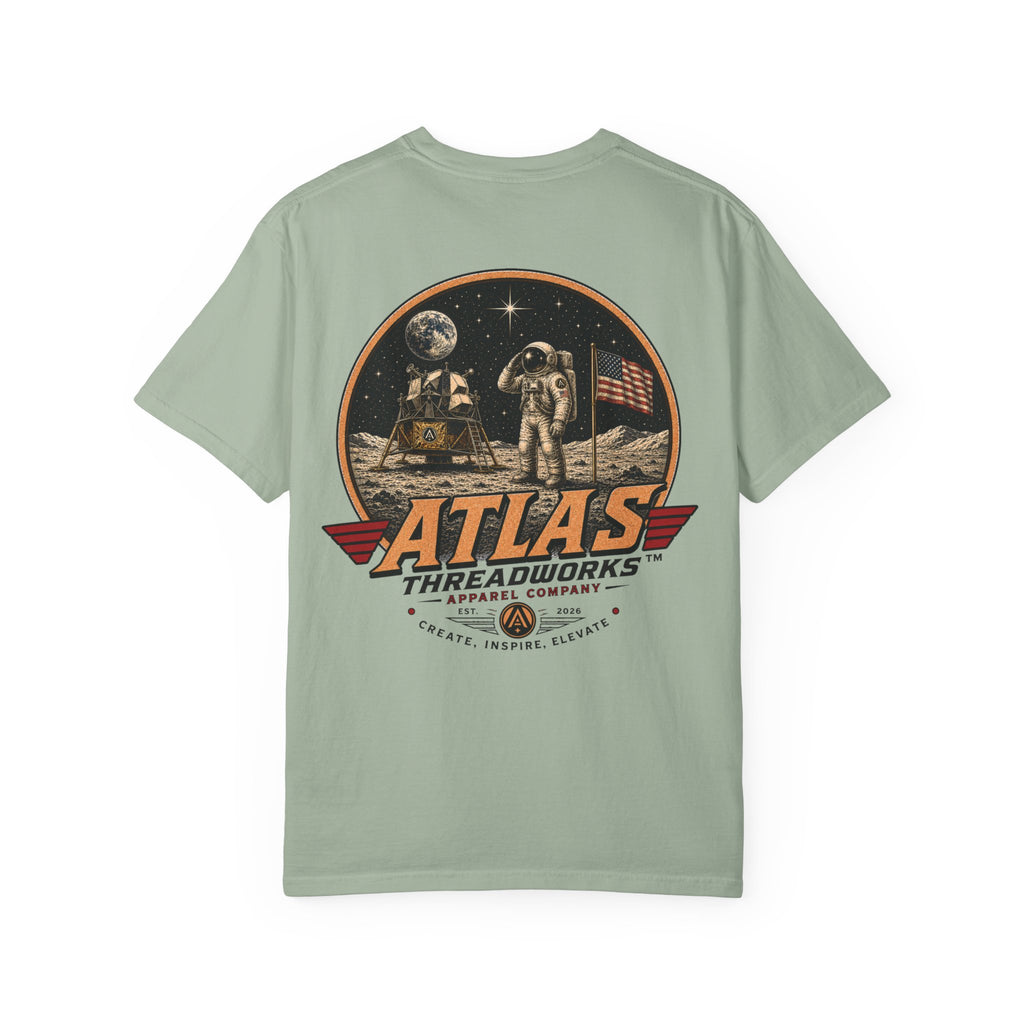 Atlas Threadworks Moon Landing Tee — Retro Astronaut Graphic T-Shirt