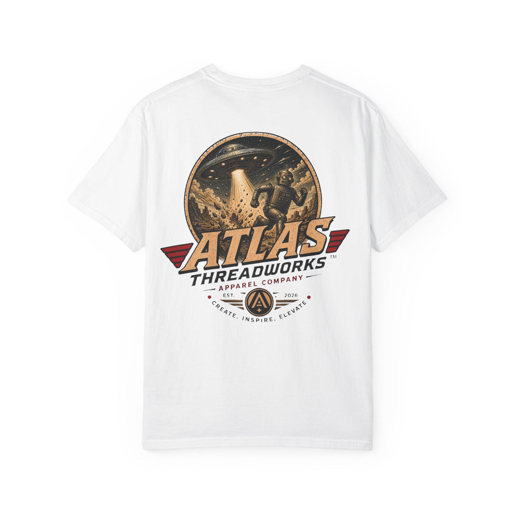 Atlas Threadworks Graphic T-Shirt — Vintage UFO Robot Chase