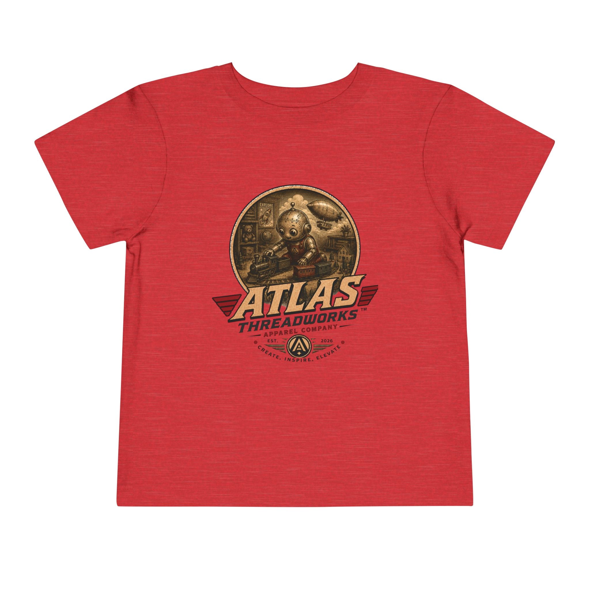 Atlas Threadworks Toddler Tee – Vintage Train Set Logo Kids Shirt