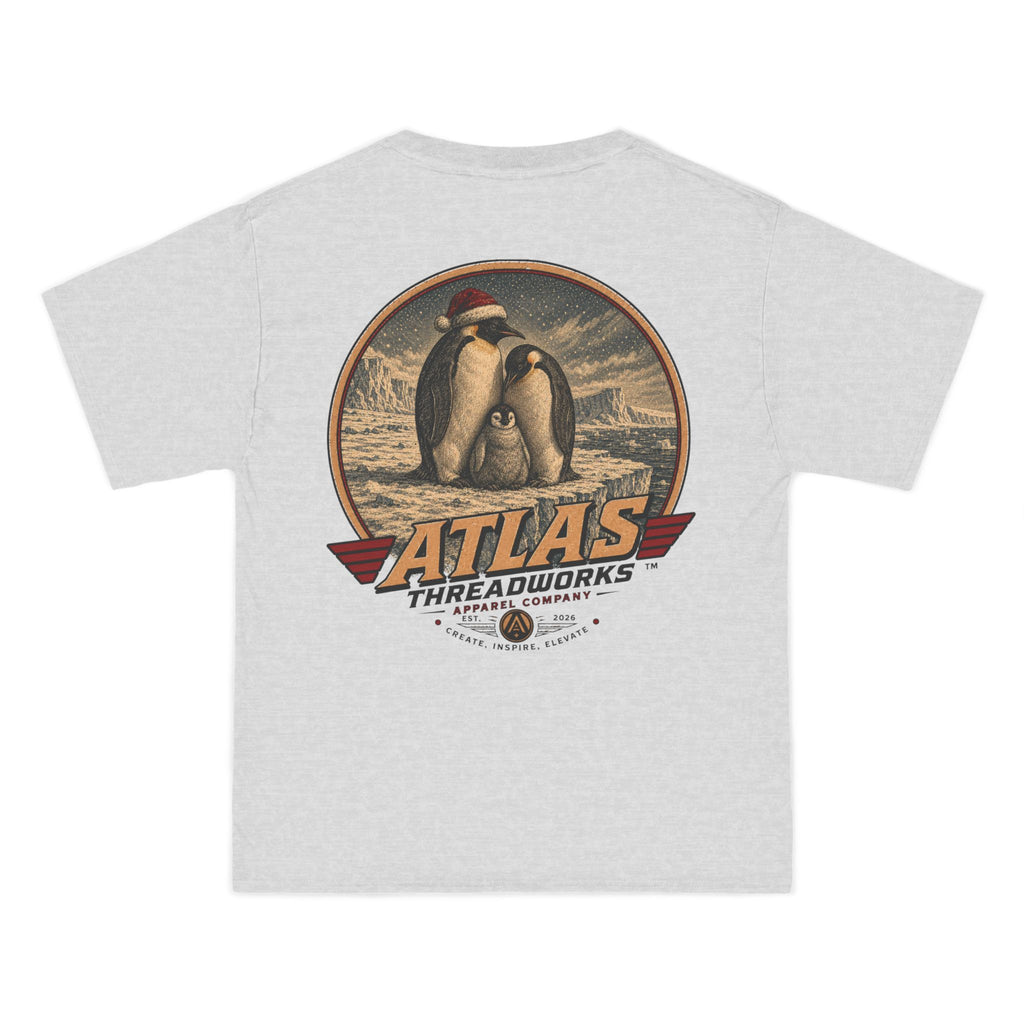 Atlas Threadworks Vintage Christmas Penguin Graphic T-Shirt