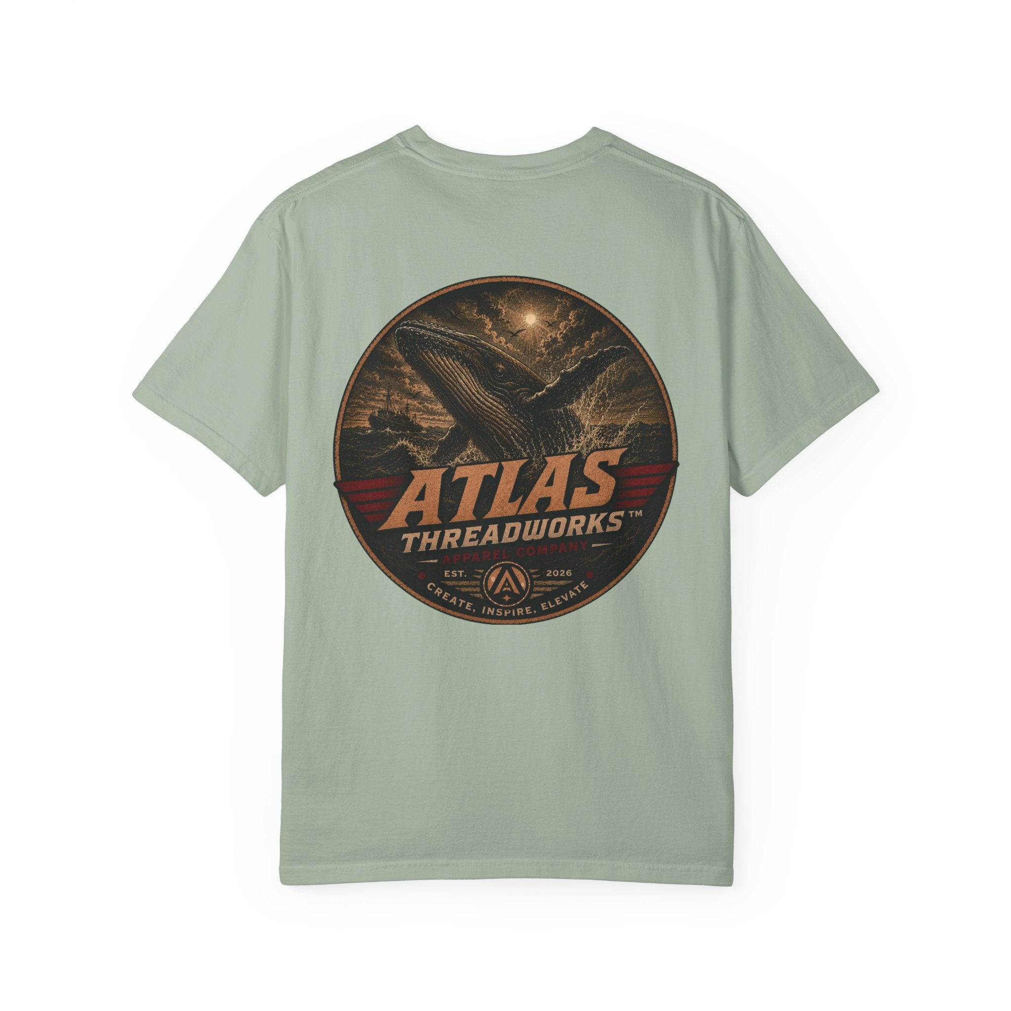 Atlas Threadworks Graphic T‑Shirt — Vintage Whale Logo Tee