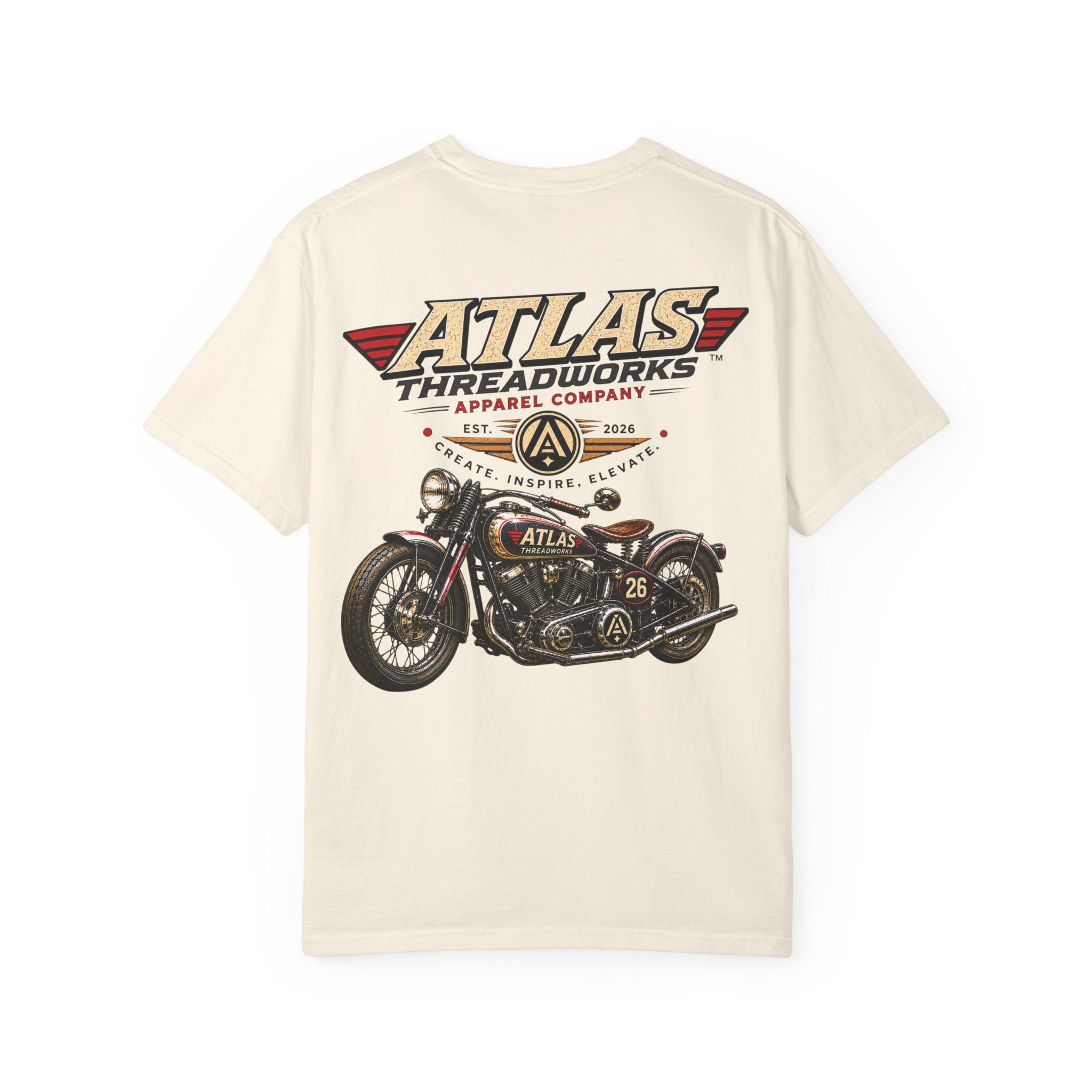Atlas Threadworks Motorcycle T‑Shirt — Vintage Motorcycle Graphic Tee