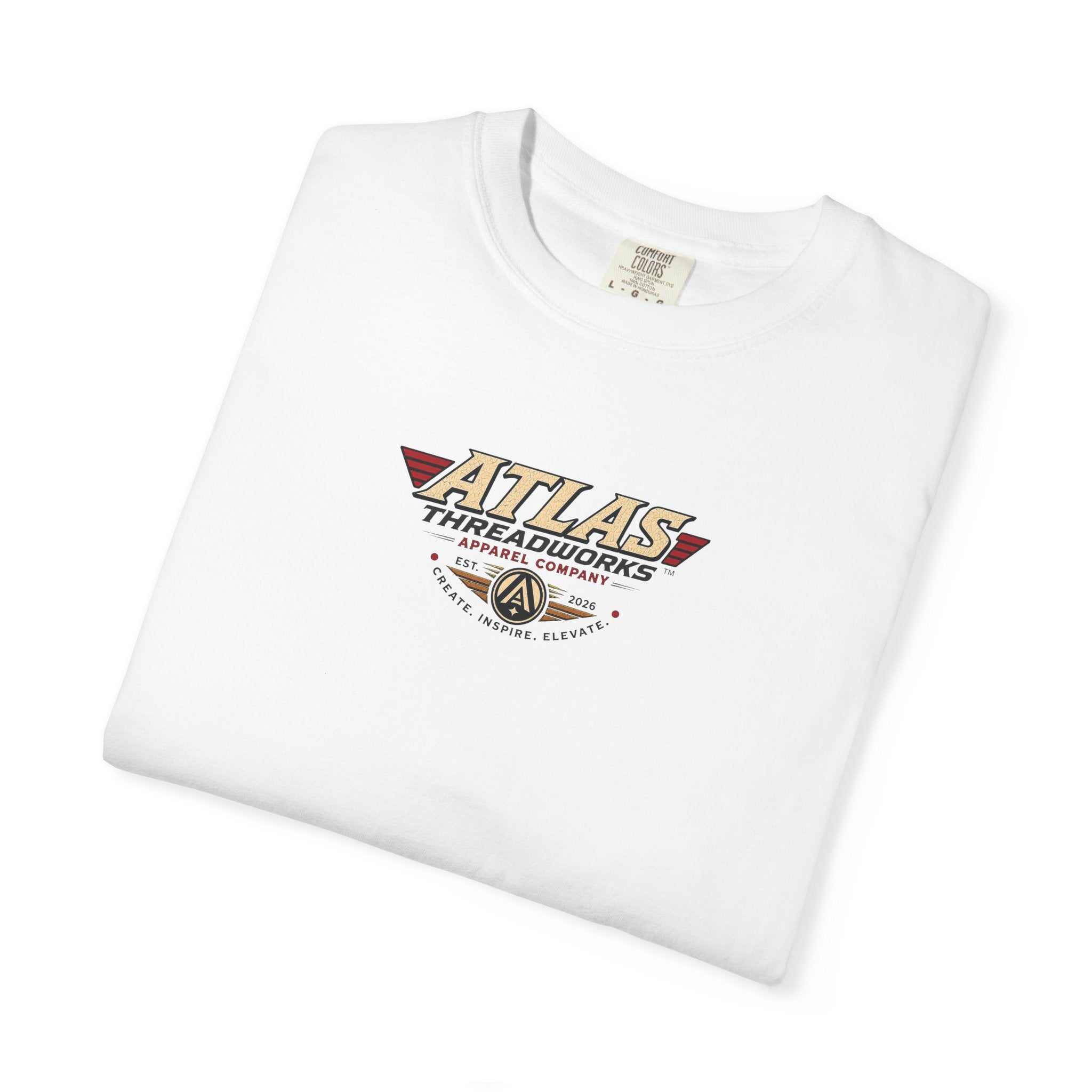 Atlas Threadworks Retro Robot Flight School Logo T‑Shirt