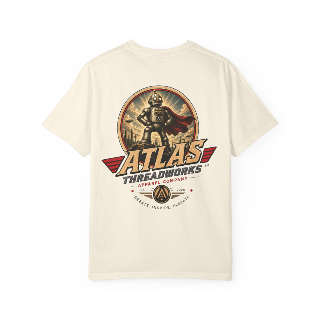 Atlas Threadworks Vintage Robot T-Shirt — Retro Industrial Graphic Tee
