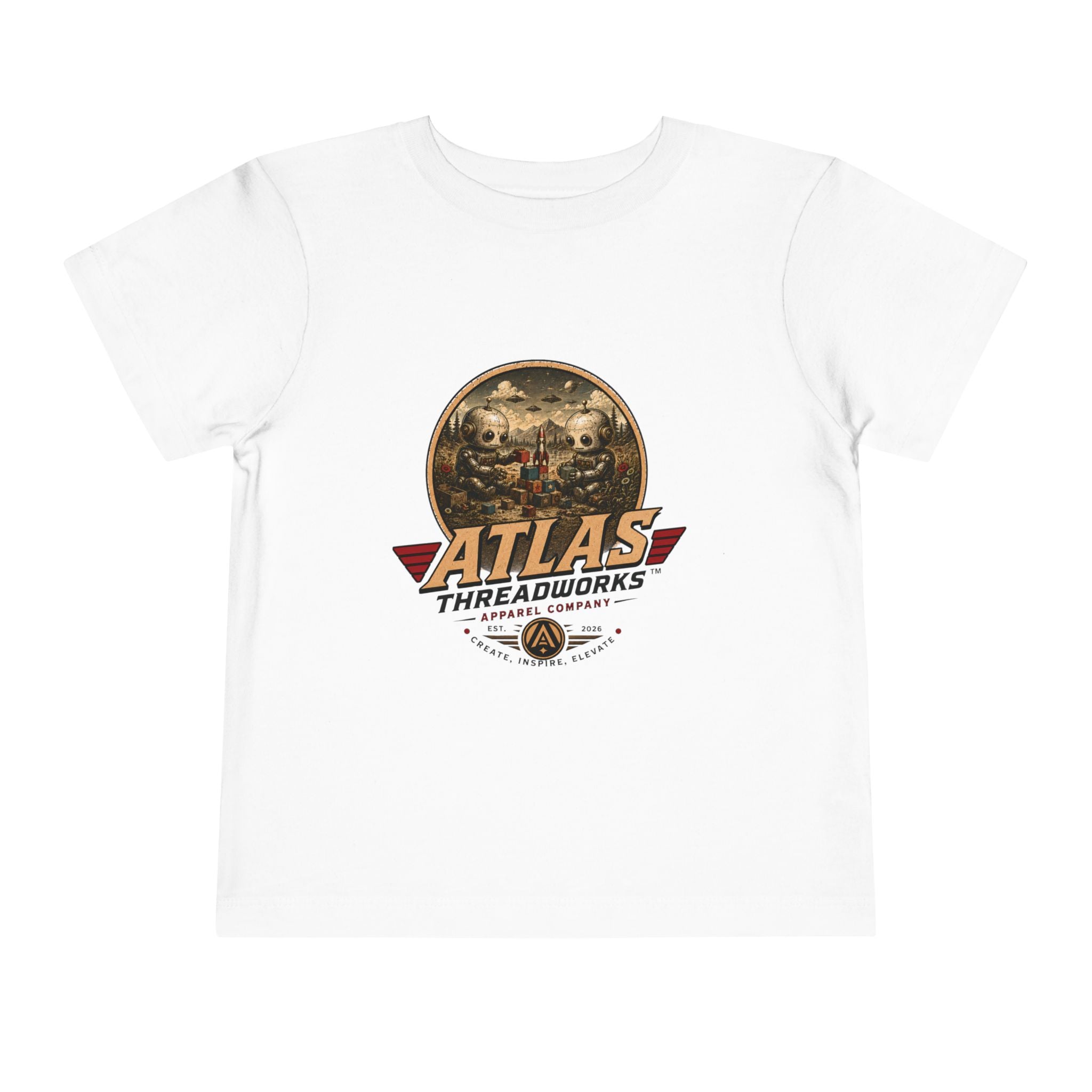 Atlas Threadworks Toddler Tee — Vintage Toddler Robots Logo Shirt