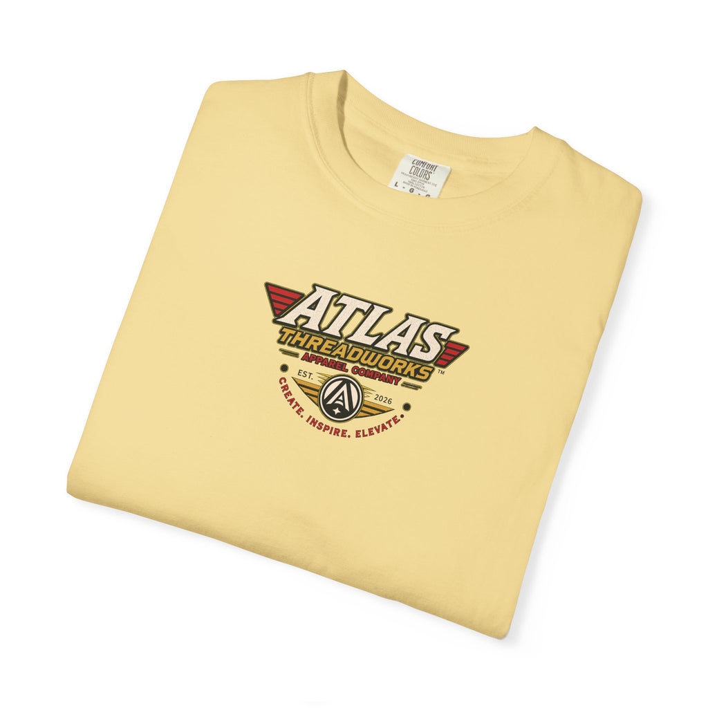 Atlas Threadworks Vintage Logo T‑Shirt Ancient Egypt UFO