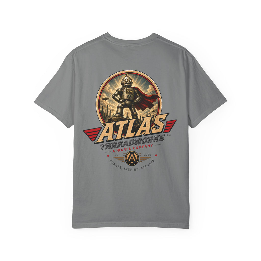 Atlas Threadworks Vintage Robot T-Shirt — Retro Industrial Graphic Tee