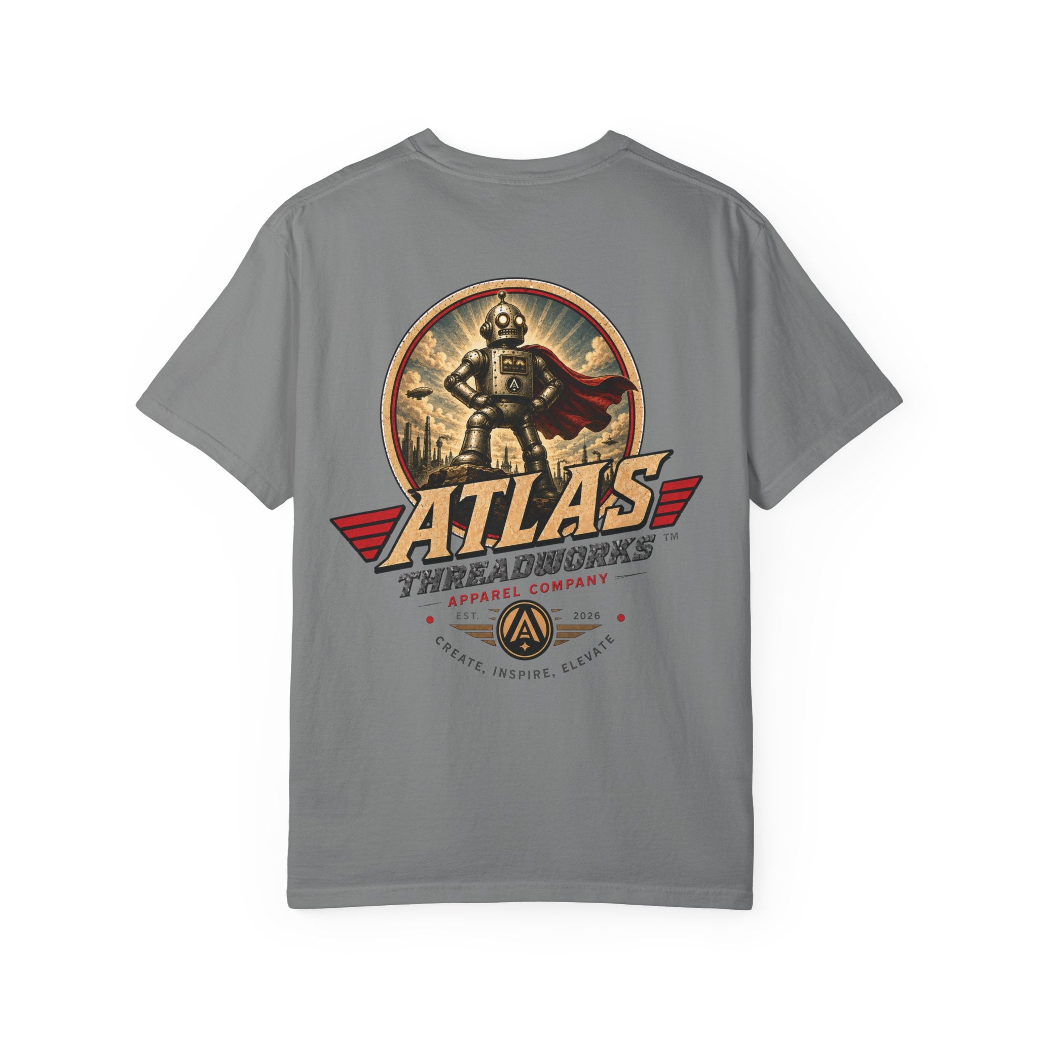 Atlas Threadworks Vintage Robot T-Shirt — Retro Industrial Graphic Tee